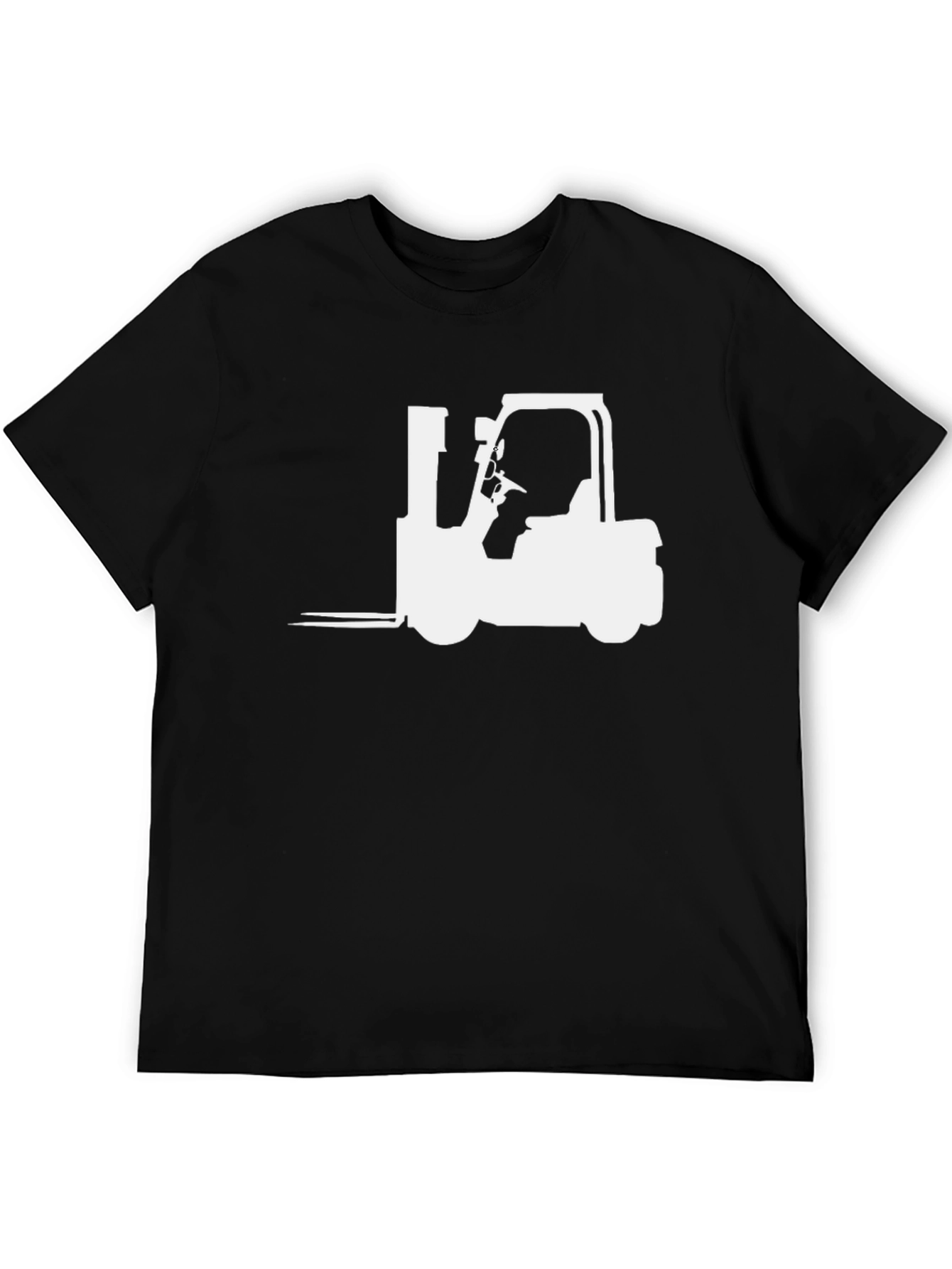 Black Forklift Graphic Tee - Black Cotton Blend view 5
