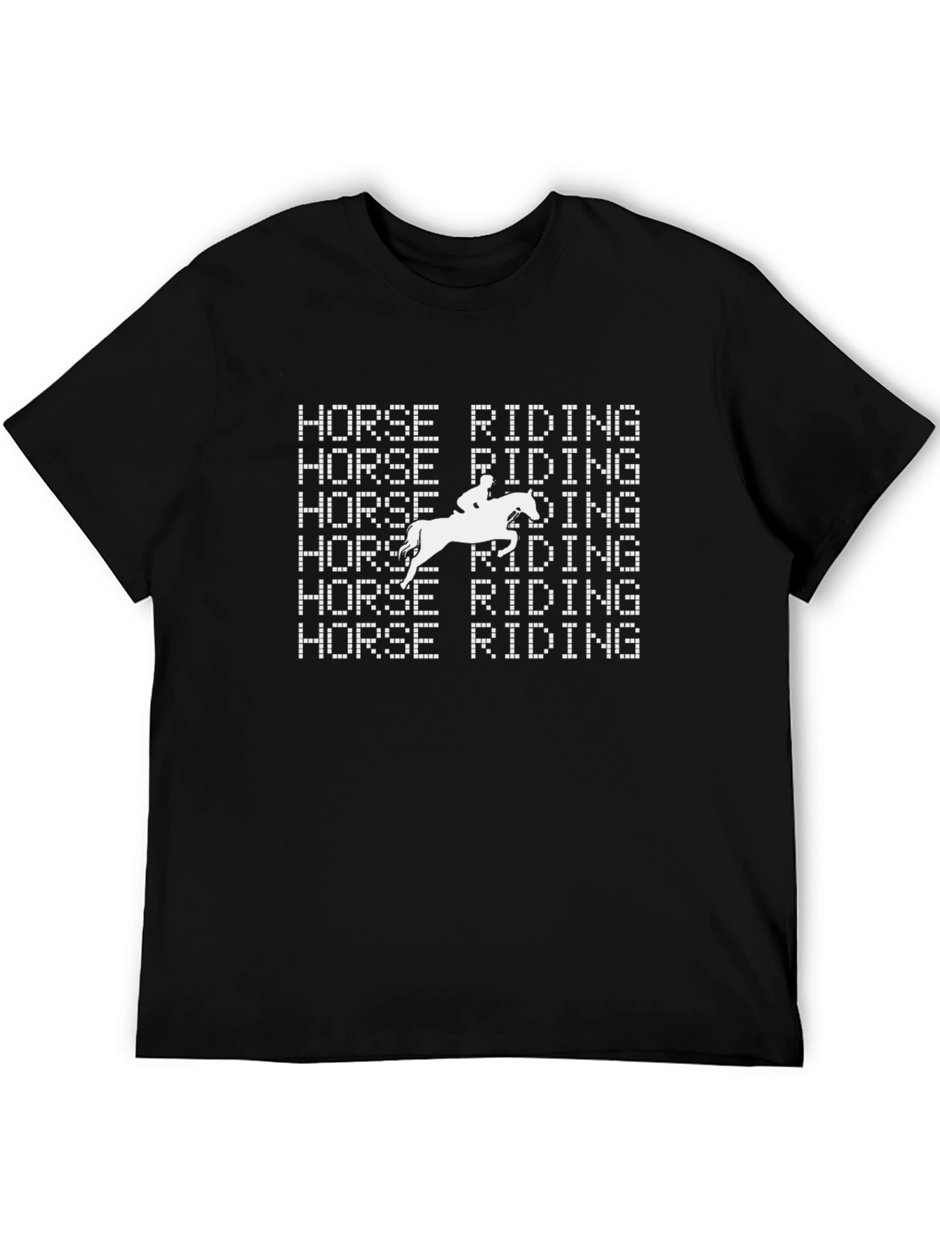 Black Horse Riding T-Shirt, Equestrian Gift view 5