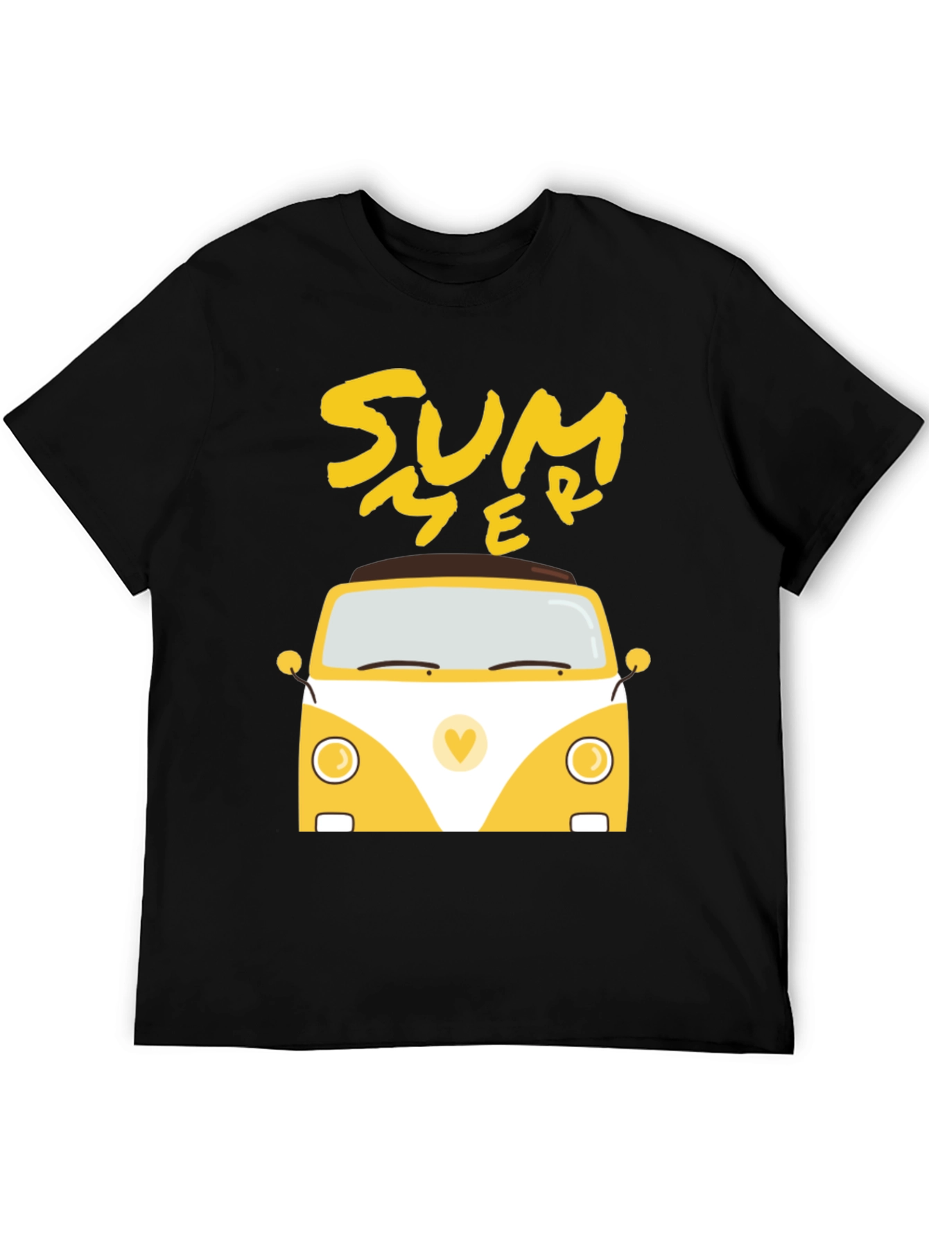 Black Summer Van Graphic Tee - Black view 5