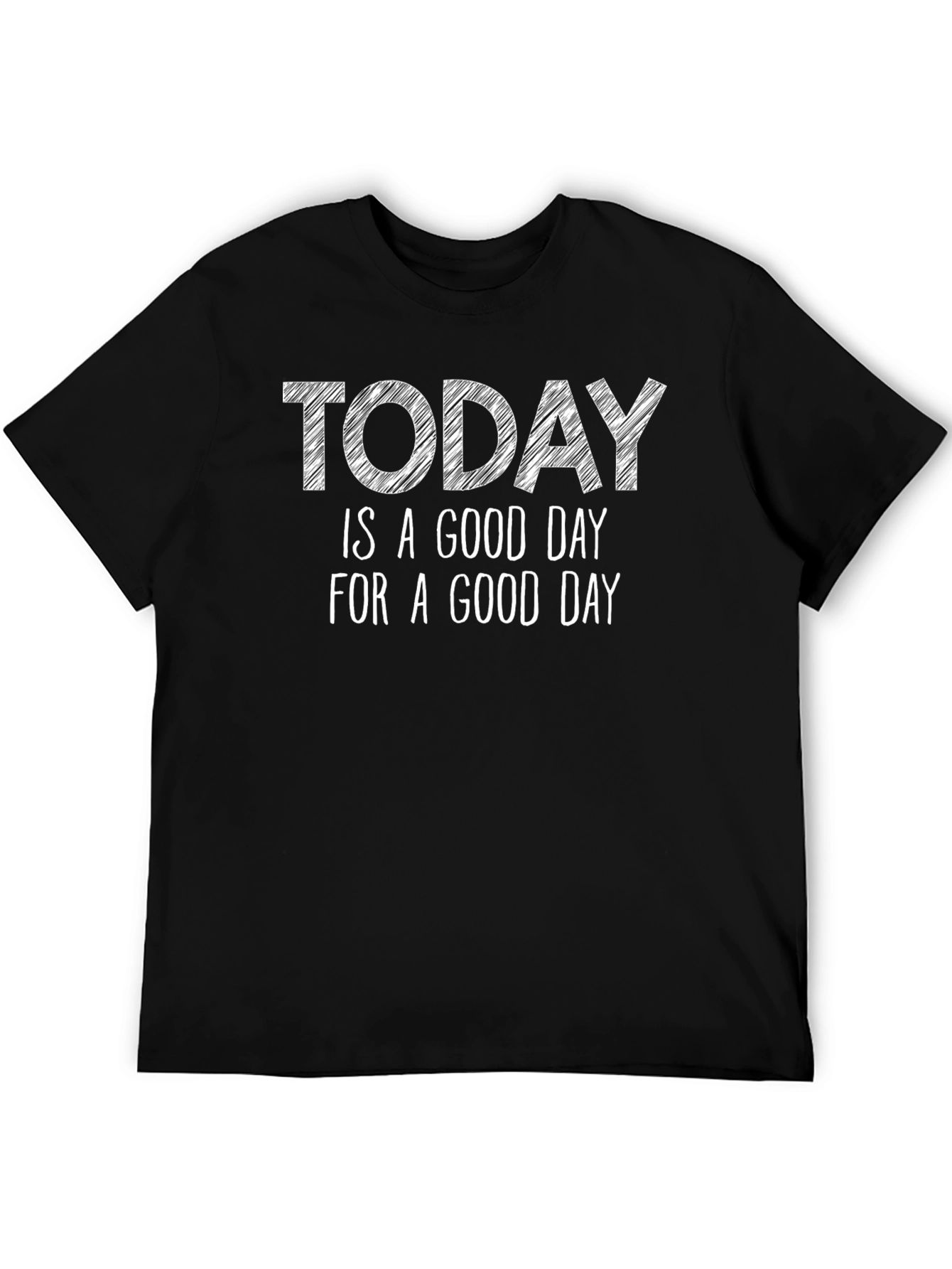 Black Good Day Graphic Tee - Soft Cotton T-Shirt view 5