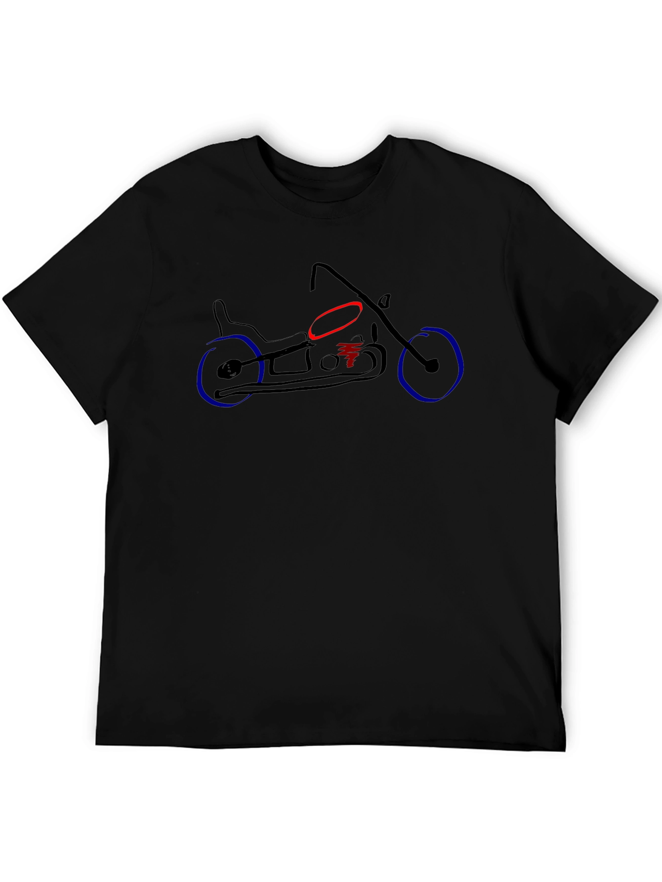 Black Motorcycle Graphic Tee - Black view 5