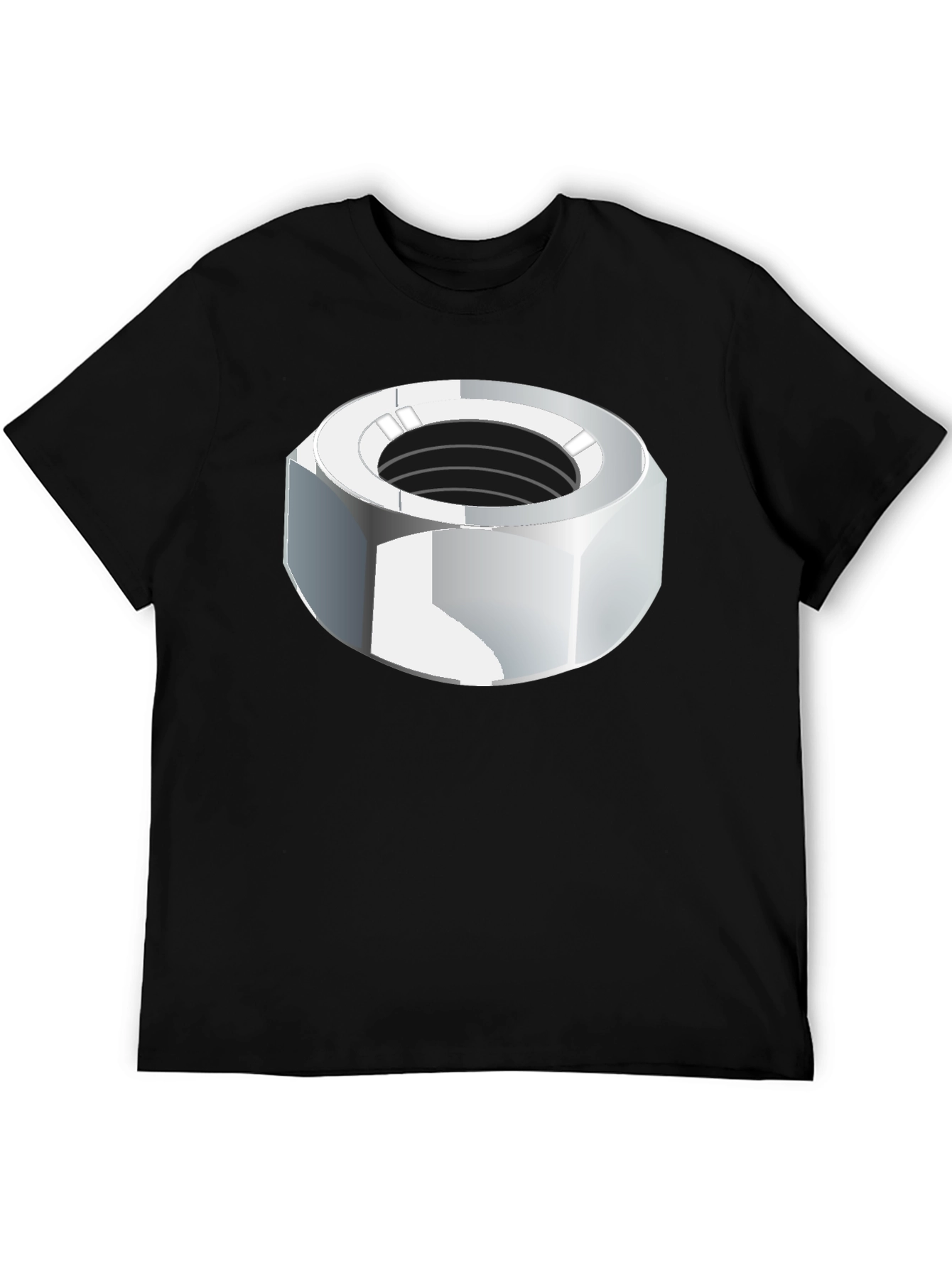 Black Nut Graphic T-Shirt - Black Cotton Tee view 5