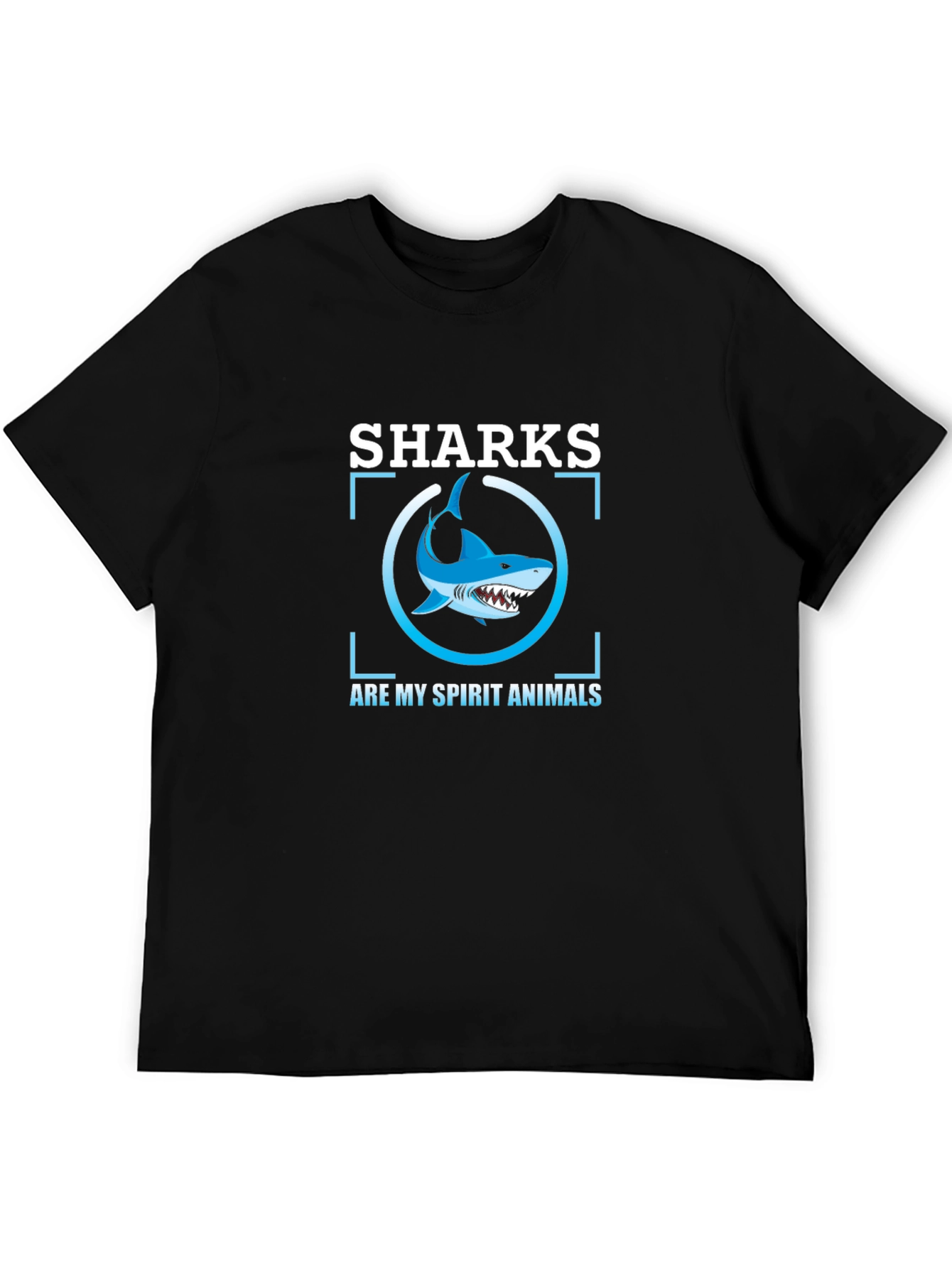 Black Sharks Are My Spirit Animals Graphic Tee view 5