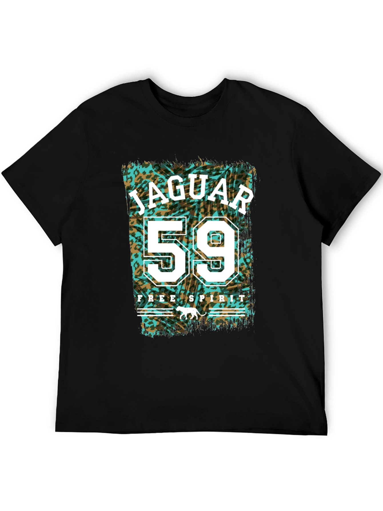 Black Jaguar 59 Free Spirit Graphic Tee - Men's Black T-Shirt view 5
