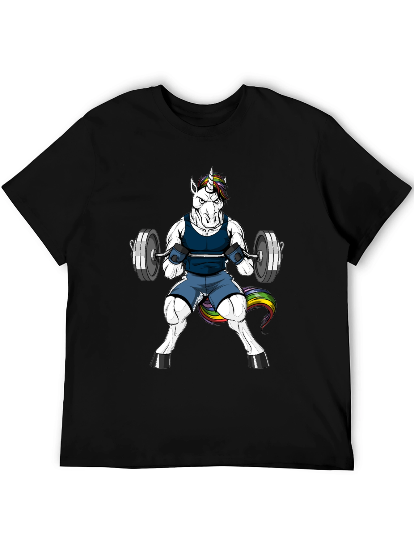 Black Unicorn Gym T-Shirt - Funny Workout Tee view 5