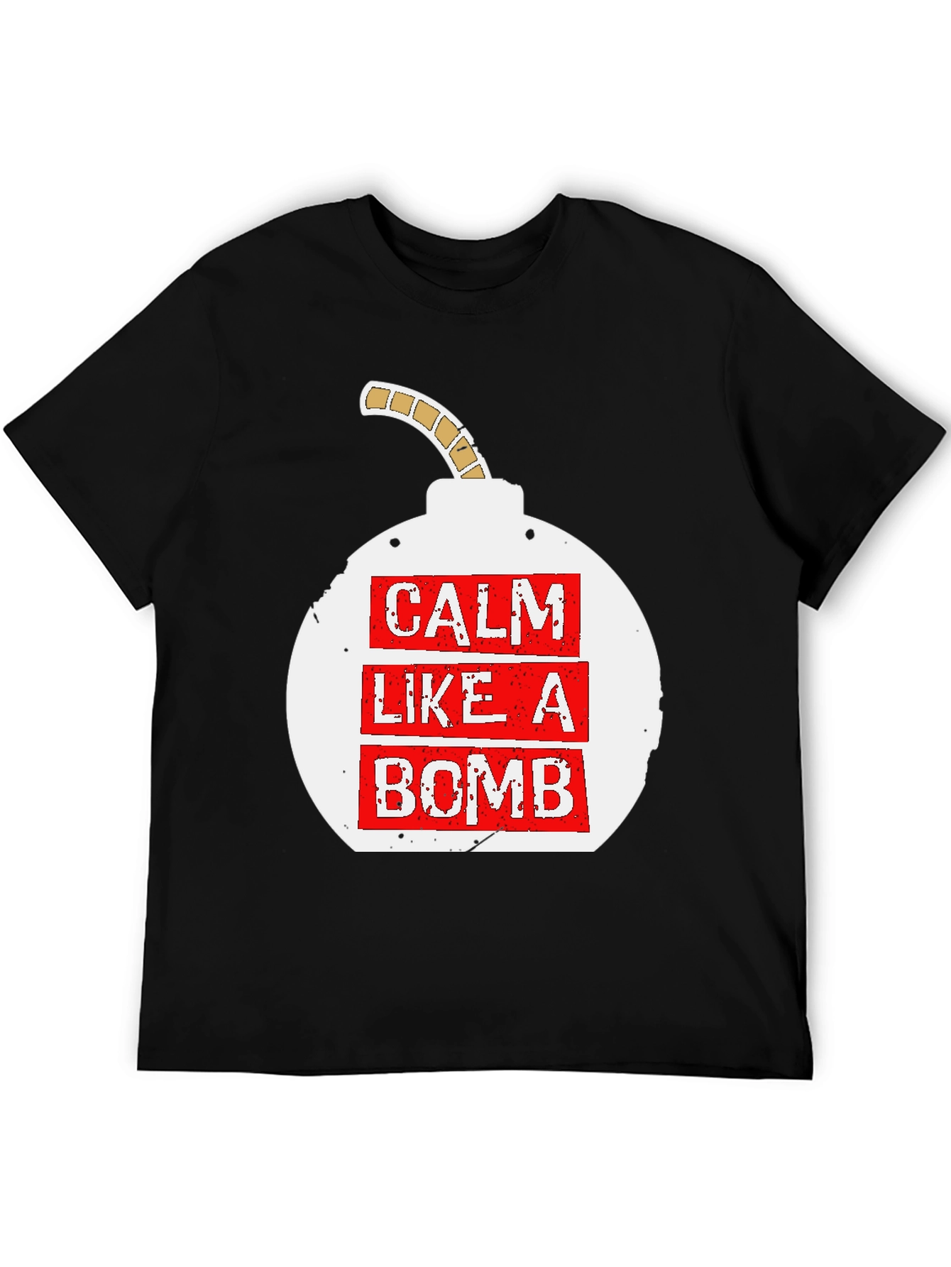 Black Calm Like A Bomb Graphic Tee view 5