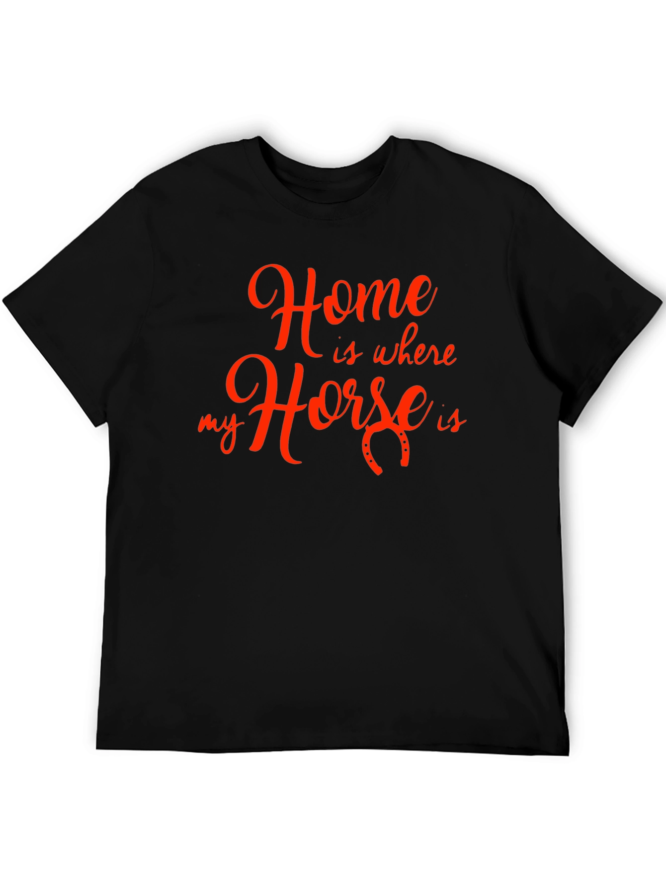 Black Home is Where My Horse is T-Shirt view 5