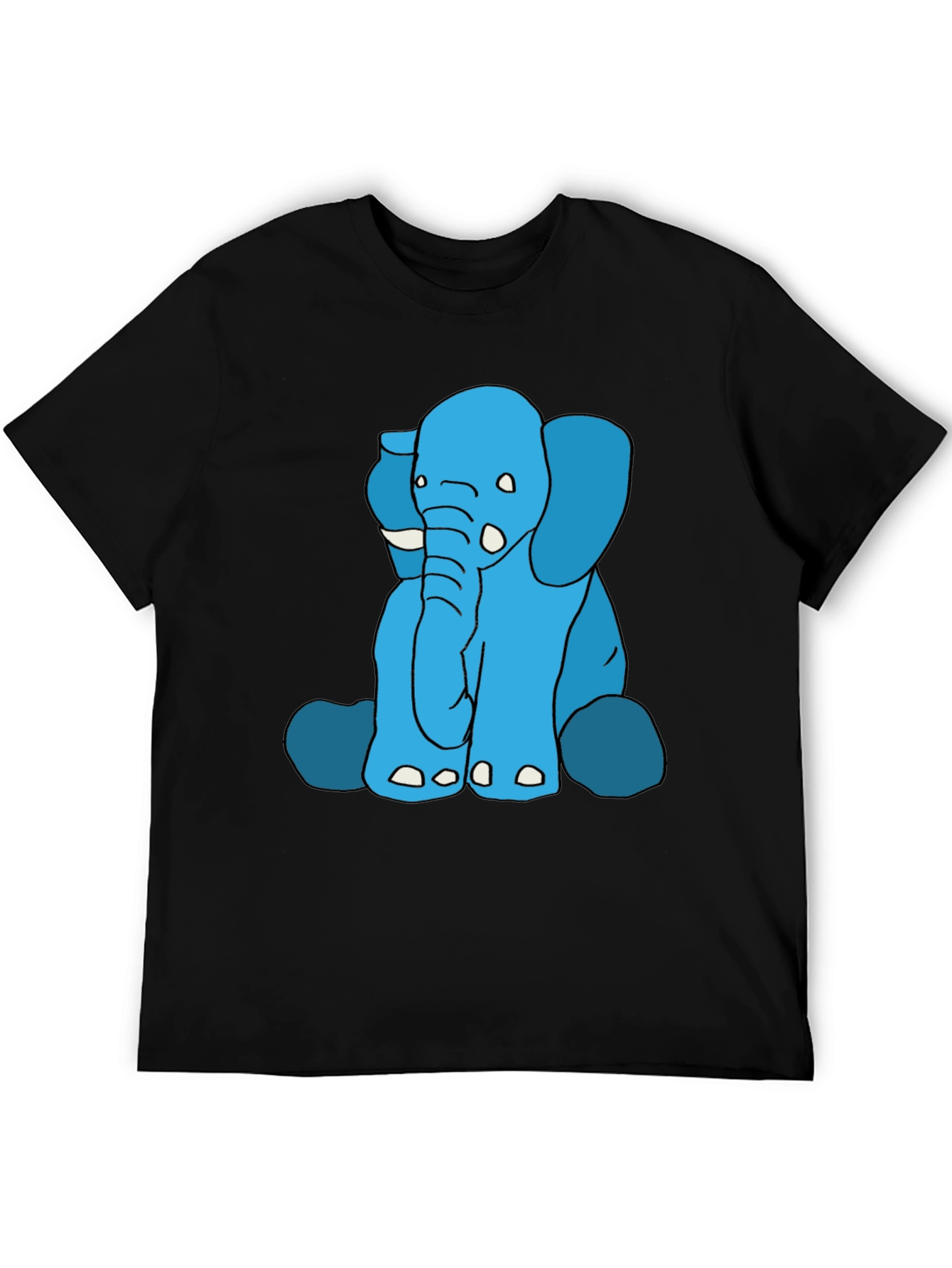 Black Elephant Graphic Tee - Black Cotton Blend view 5