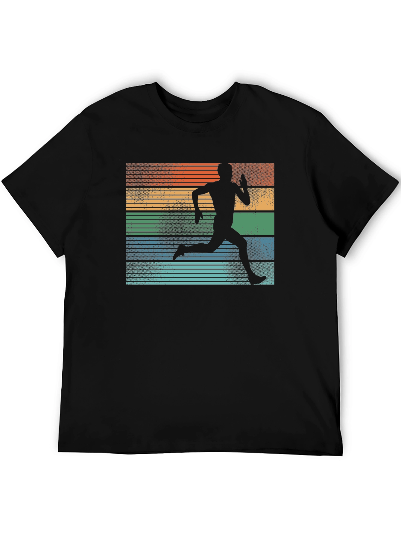 Black Retro Runner Graphic Tee view 5