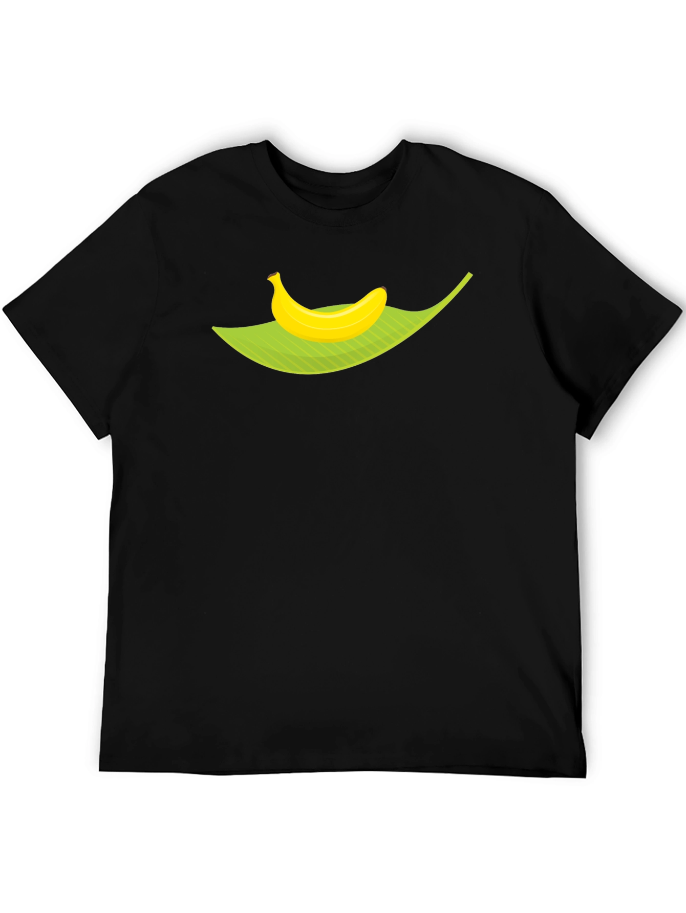 Black Banana Leaf Graphic Tee - Tropical Fruit Humor Shirt view 5