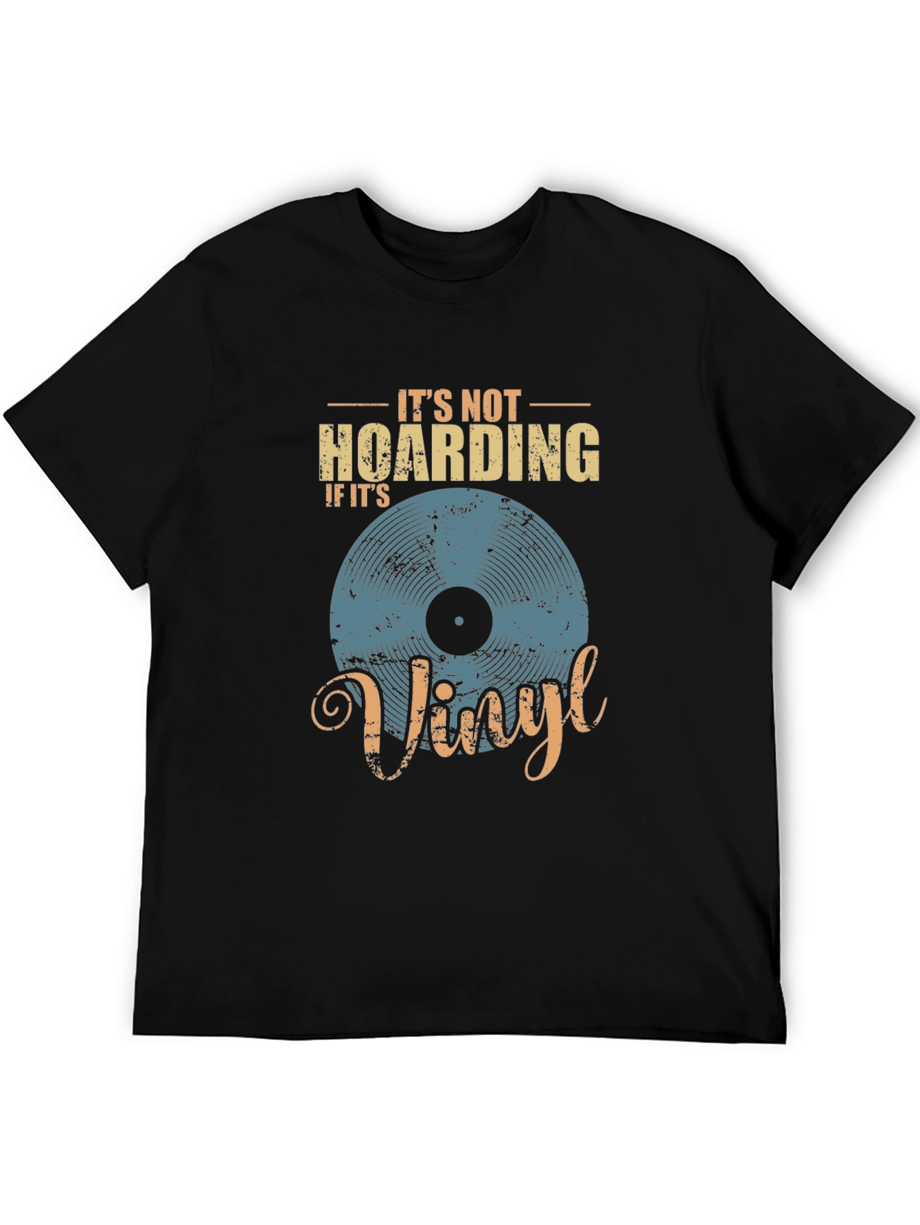 Black Vinyl Record Lover T-Shirt - It's Not Hoarding view 5