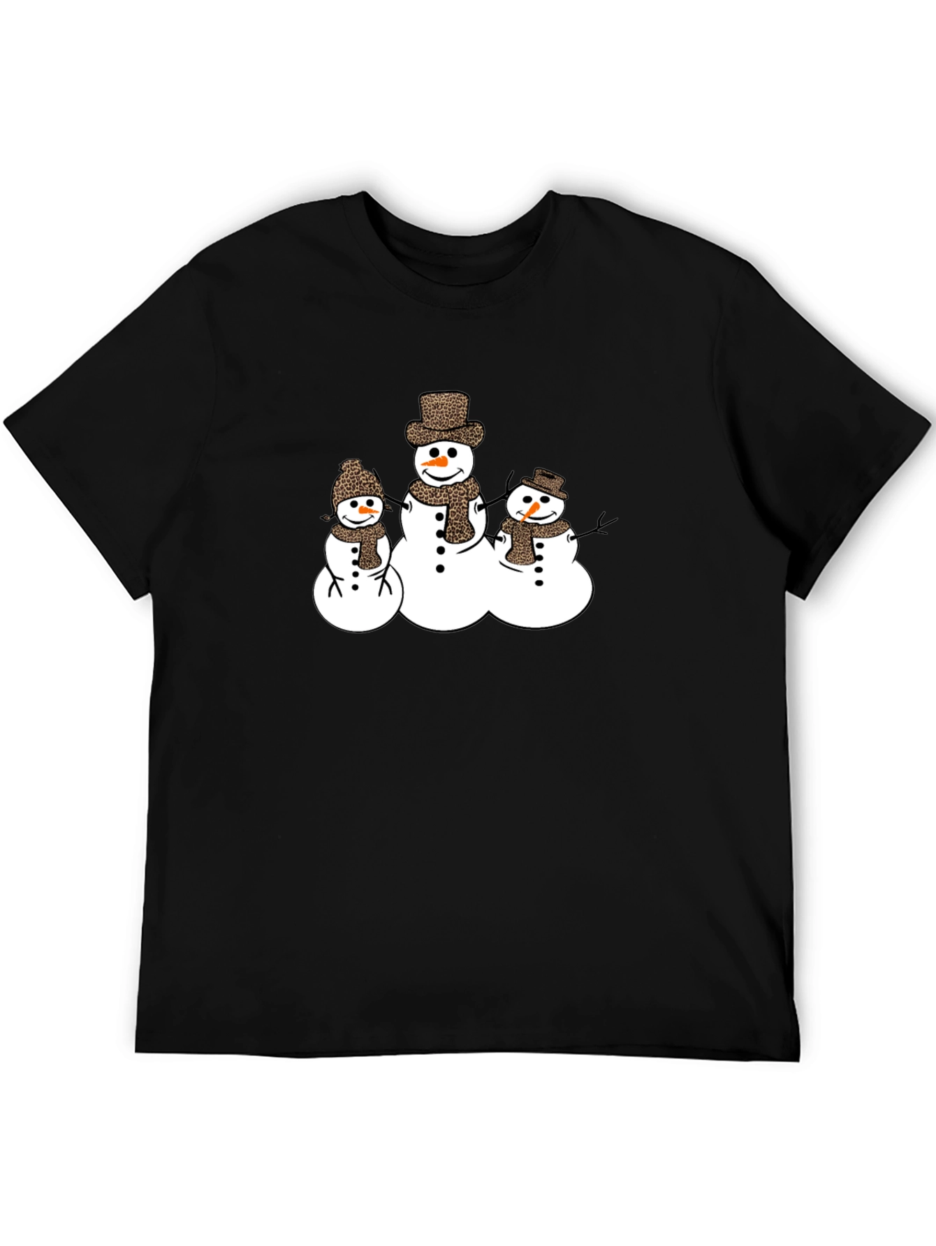 Black Snowman Family Graphic Tee view 5
