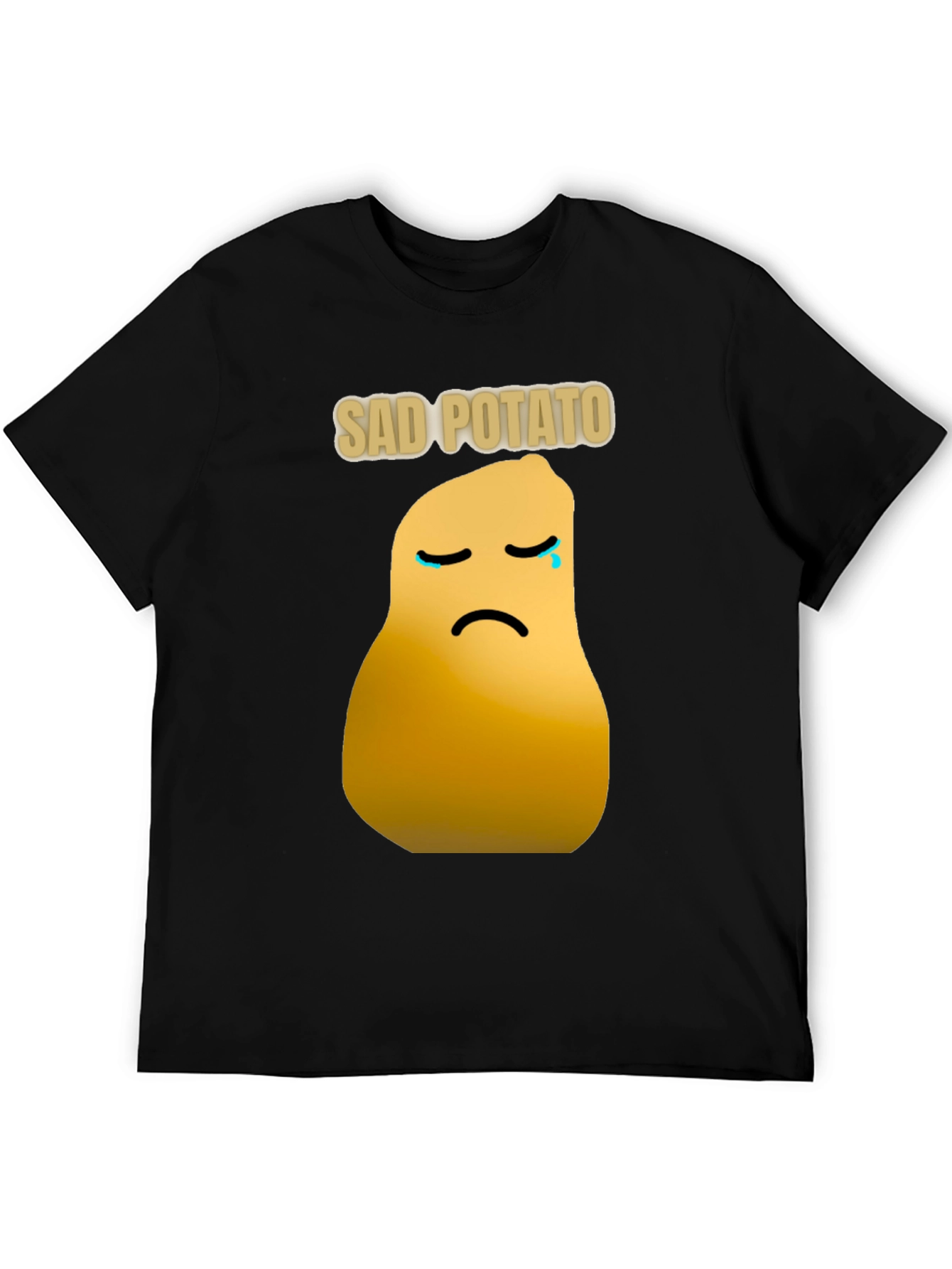 Black Sad Potato Graphic T-Shirt - Unisex Cotton Tee view 5