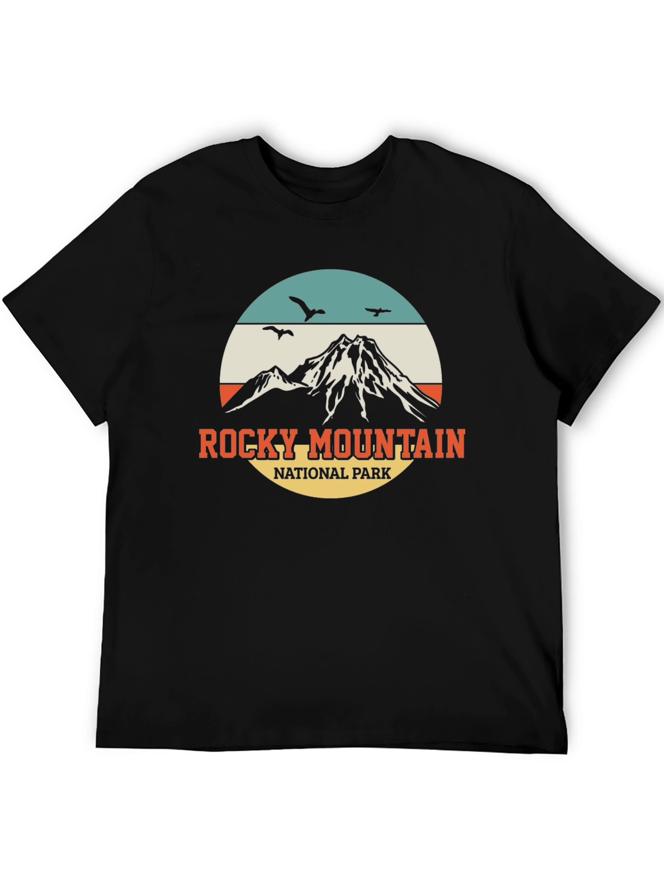 Black Rocky Mountain National Park Graphic T-Shirt view 5