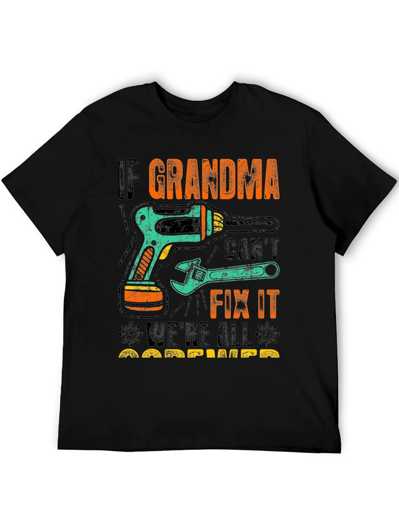 Black If Grandma Can't Fix It T-Shirt view 5