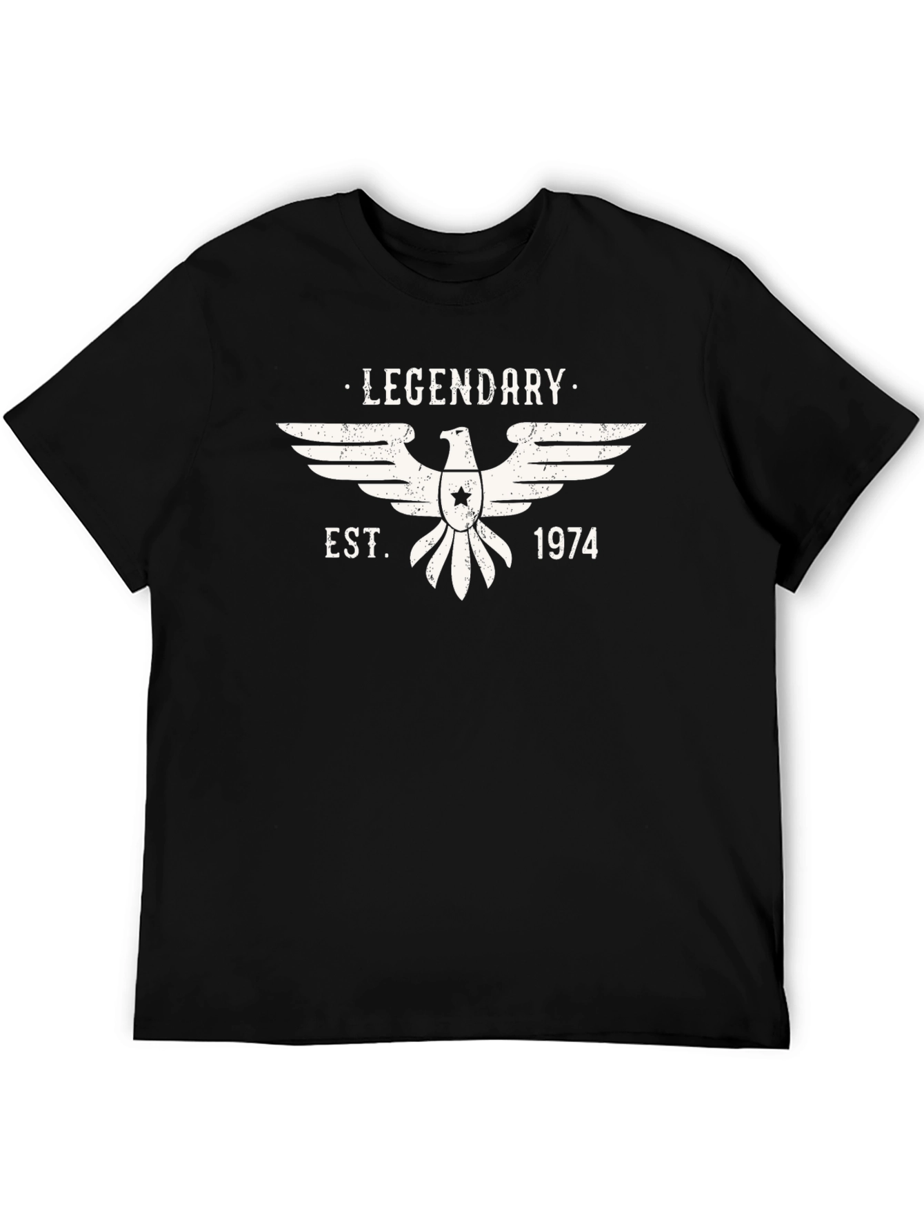 Black Legendary EST. 1974 Eagle Graphic T-Shirt view 5