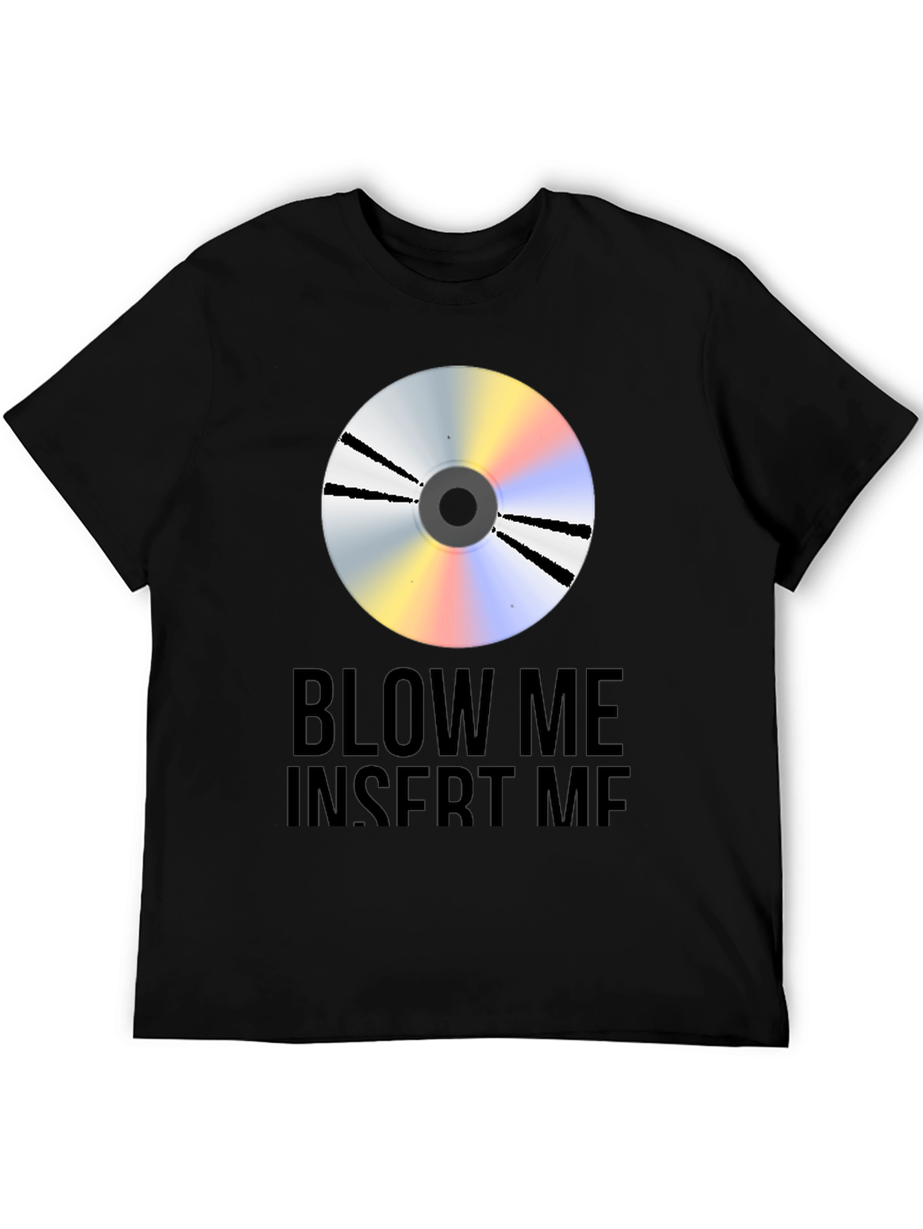 Black "Blow Me Insert Me" Graphic Tee view 5
