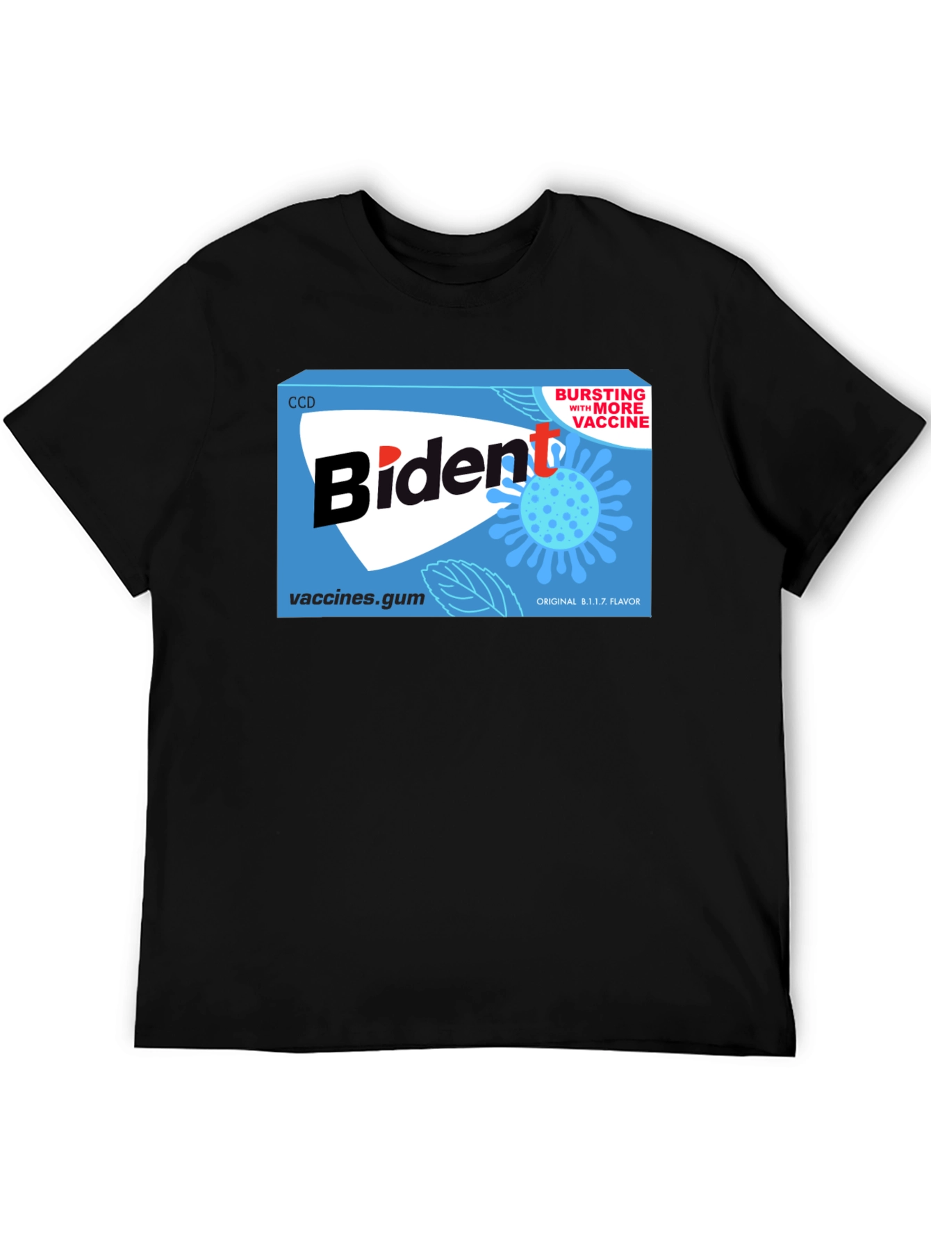 Black Biden Gum T-Shirt - Political Satire Tee view 5