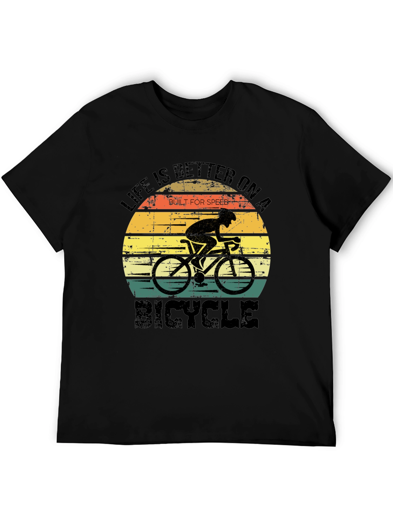 Black Life is Better On a Bicycle T-Shirt view 5