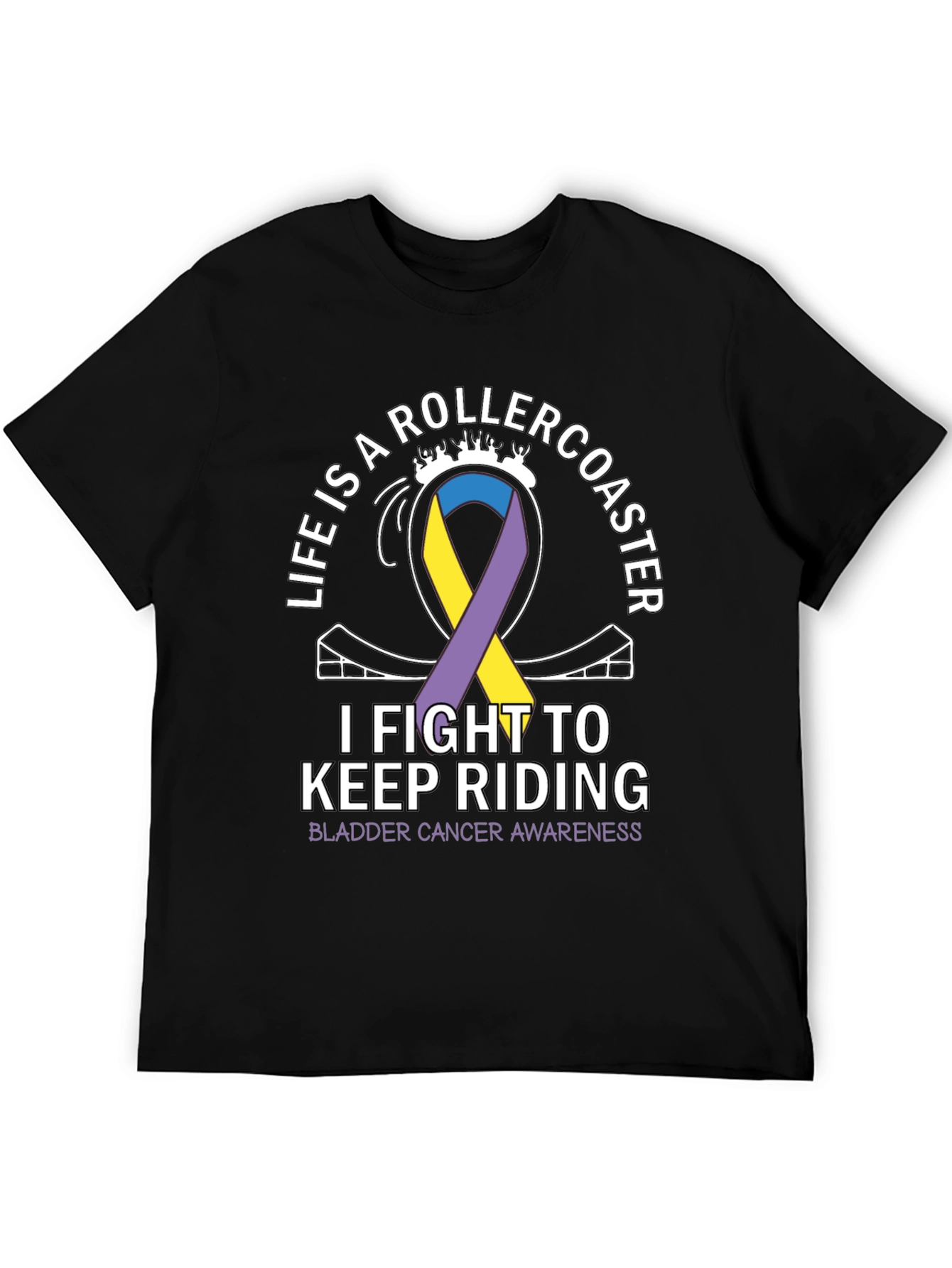 Black Bladder Cancer Awareness T-Shirt view 5