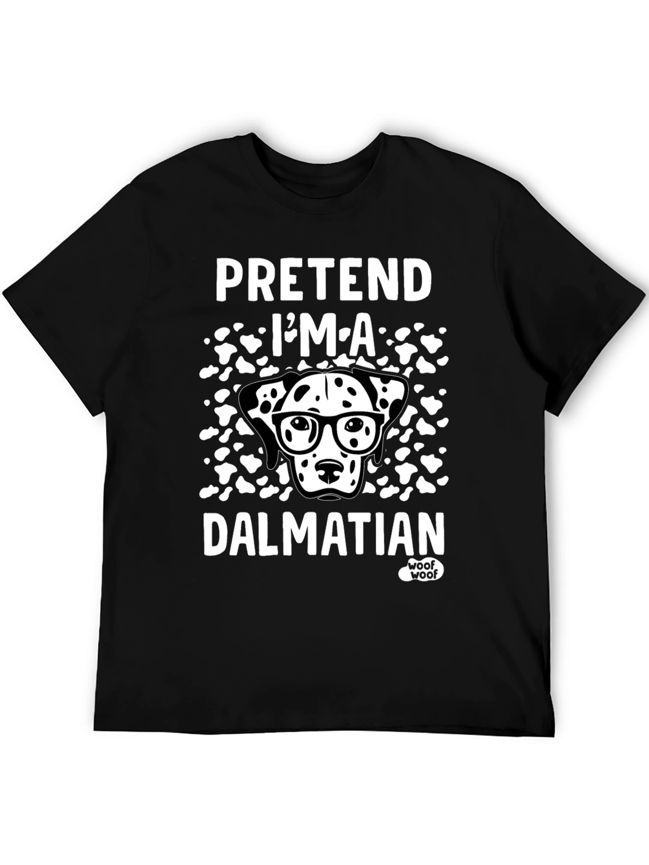 Black Pretend I'm a Dalmatian T-Shirt view 5