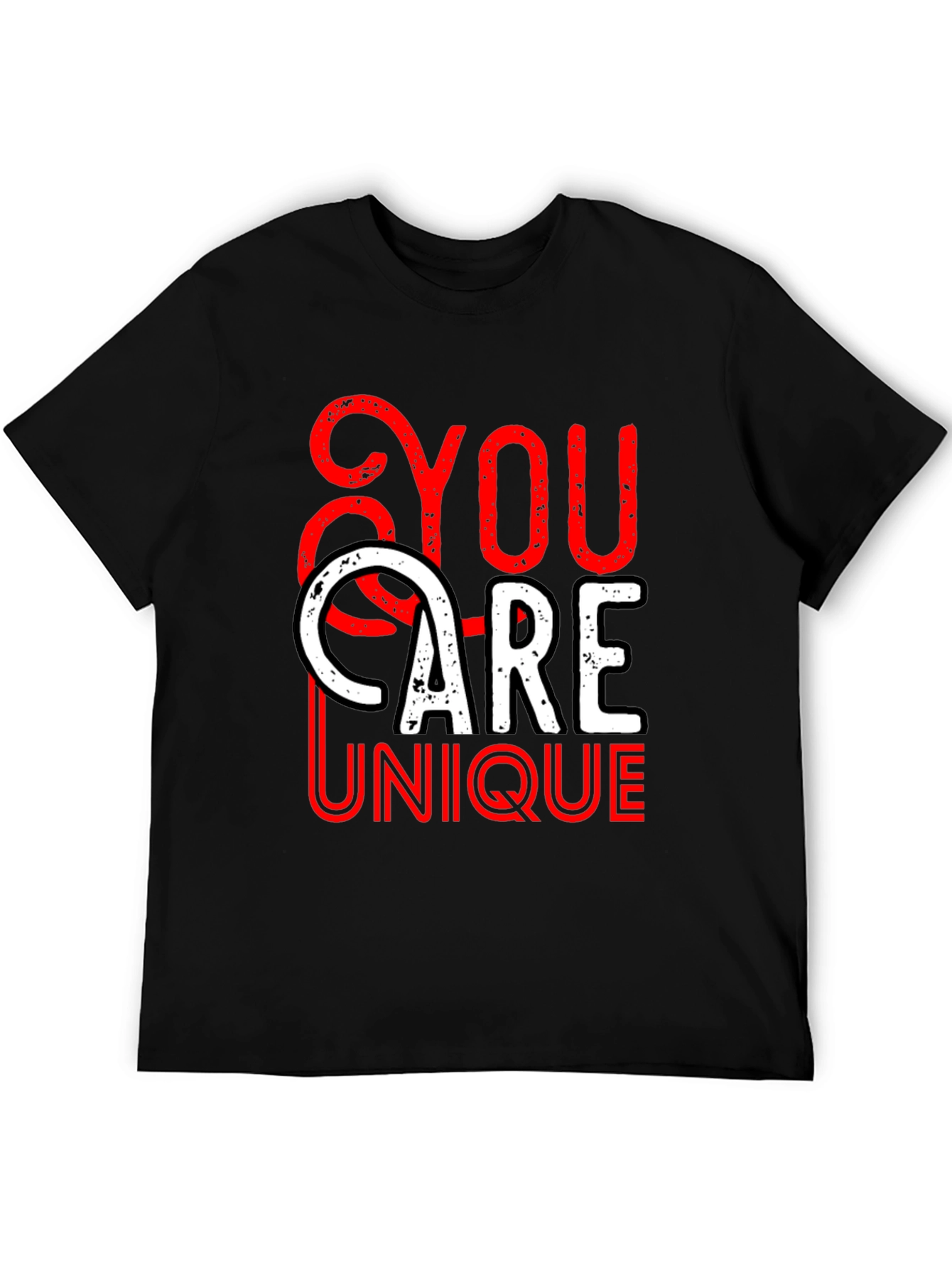 Black You Are Unique Graphic T-Shirt view 5