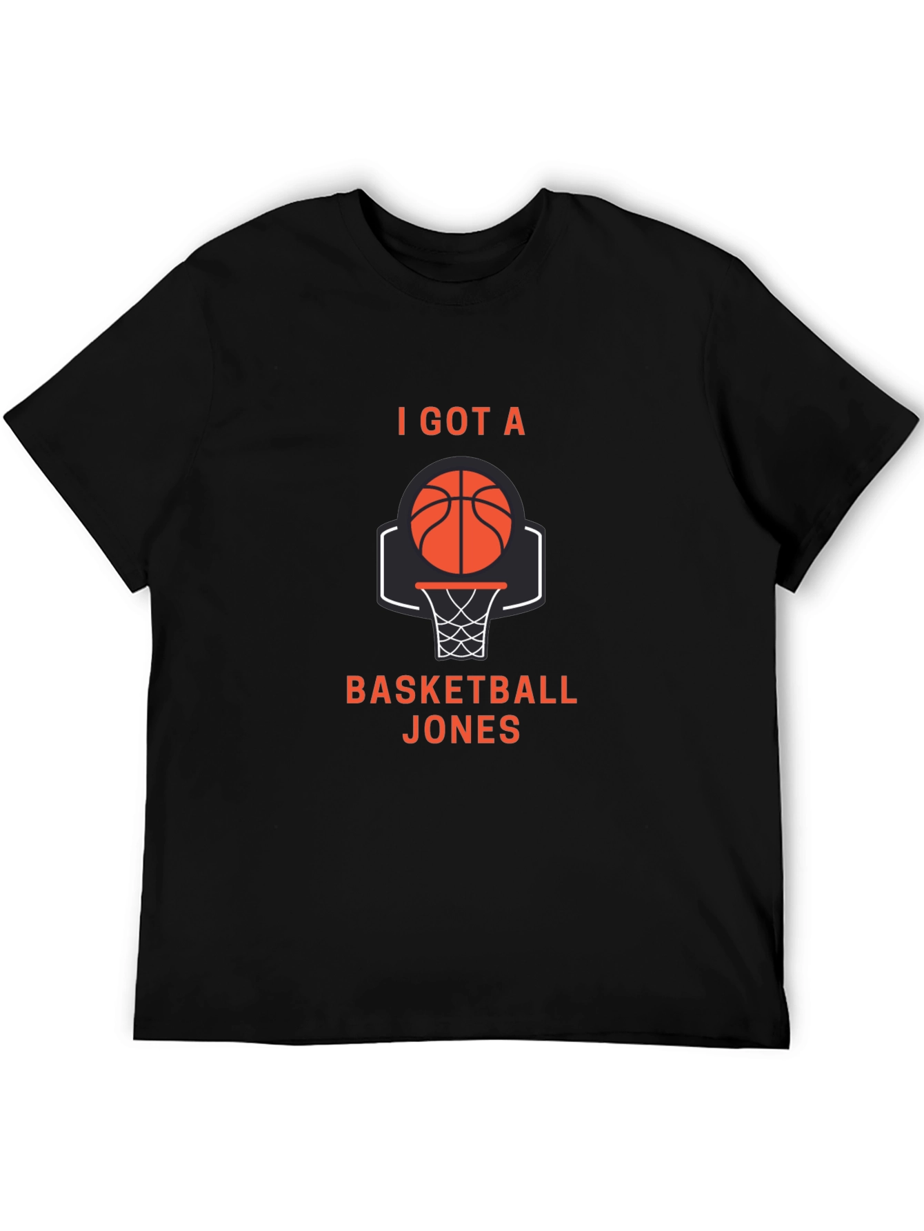 Black Basketball Jones T-Shirt - I Got A Basketball Jones view 5