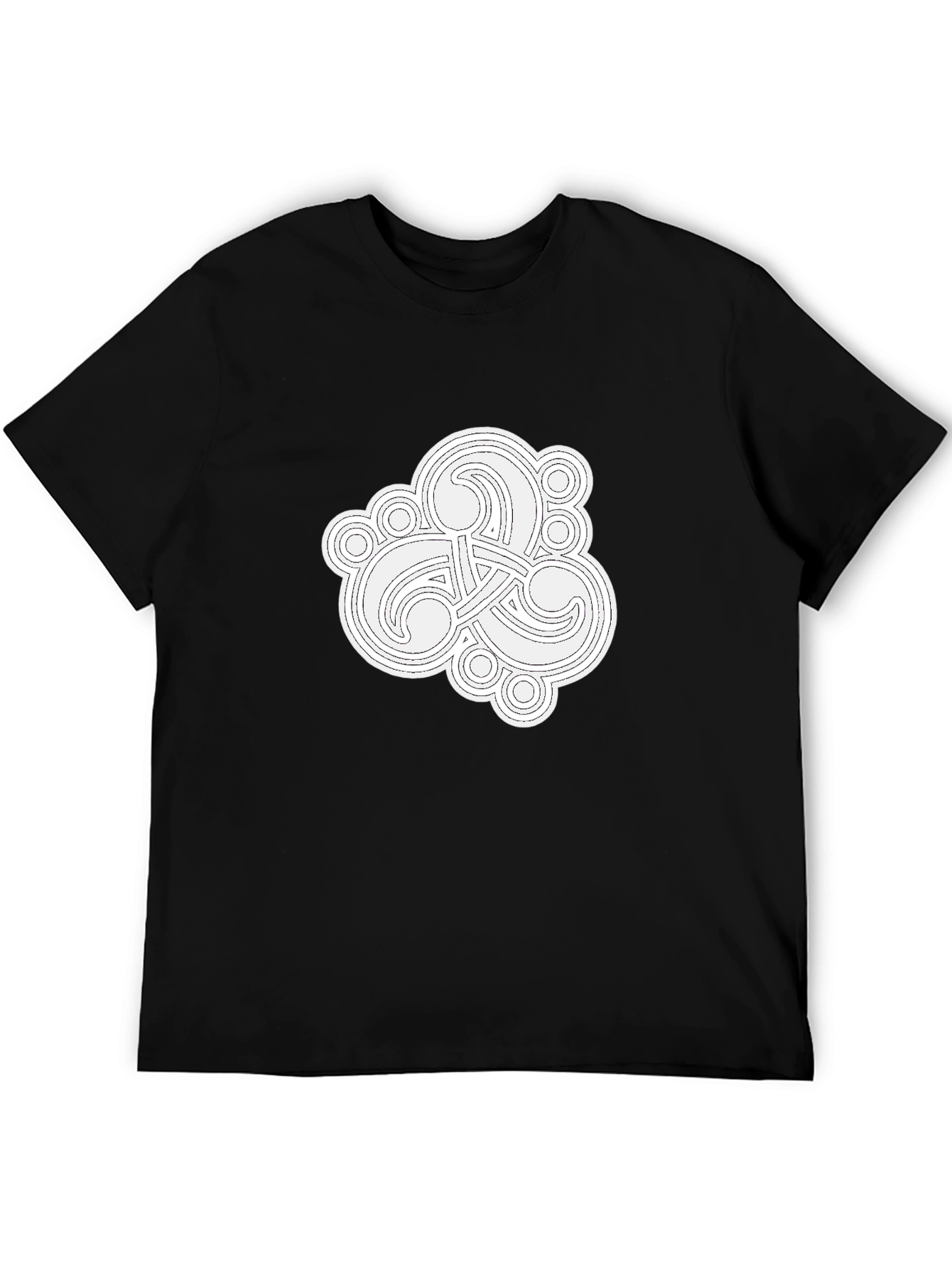 Black Celtic Knot Graphic Black T-Shirt view 5