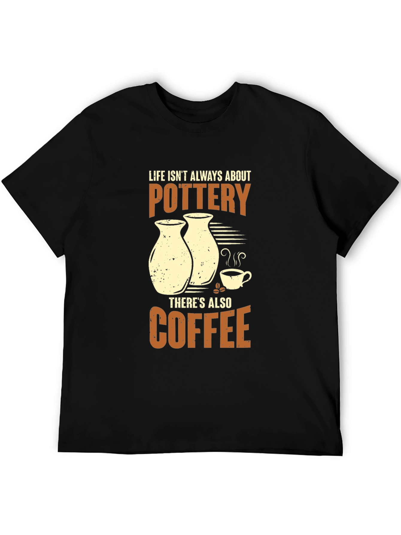 Black Pottery & Coffee Graphic Tee - Hobbyist Apparel view 5