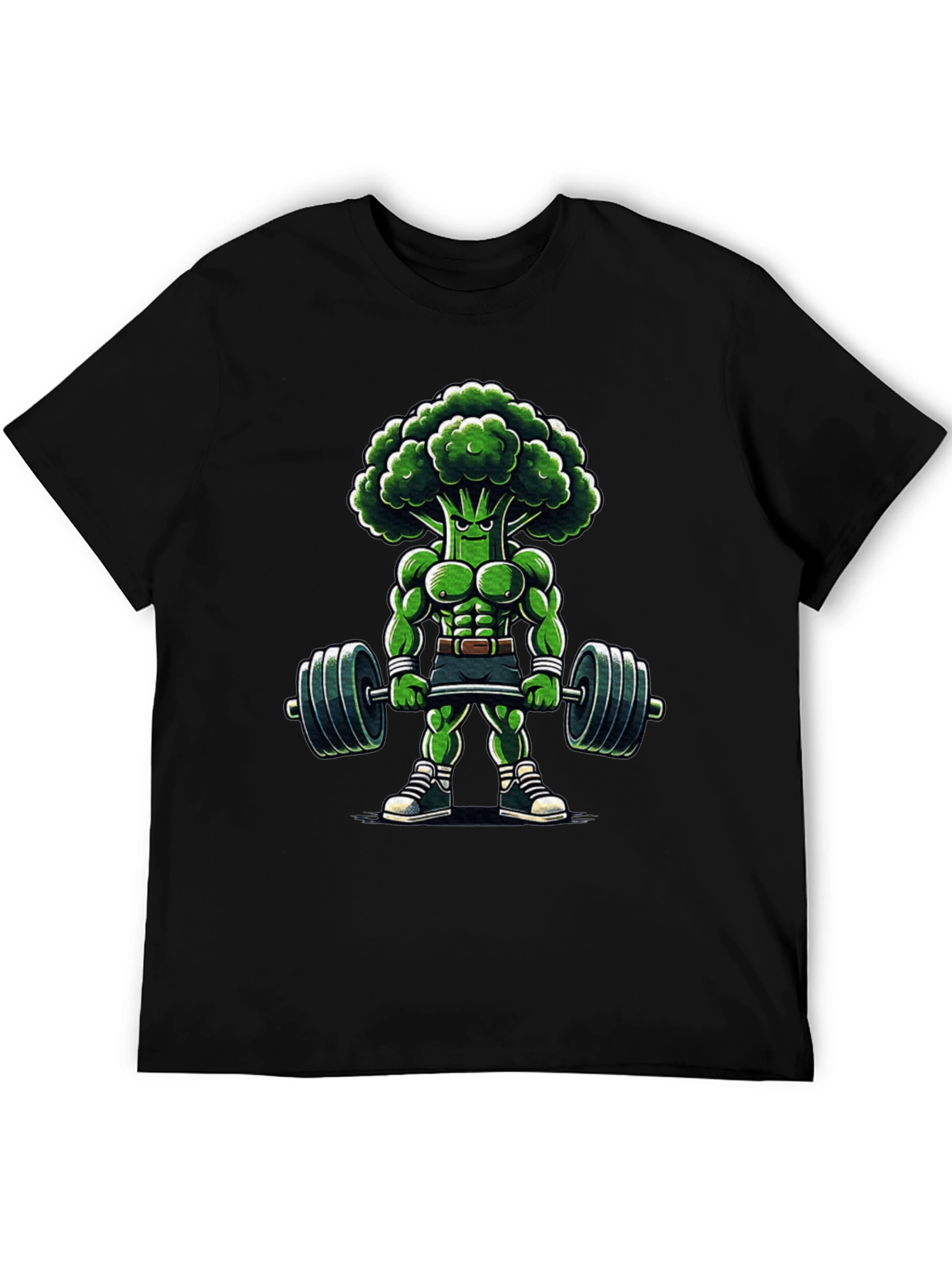 Black Broccoli Bodybuilder T-Shirt view 5