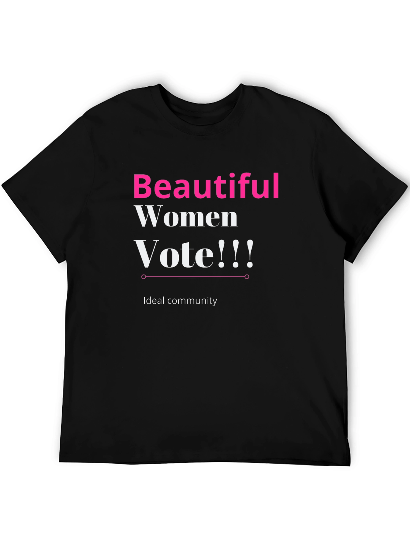 Black Beautiful Women Vote T-Shirt view 5