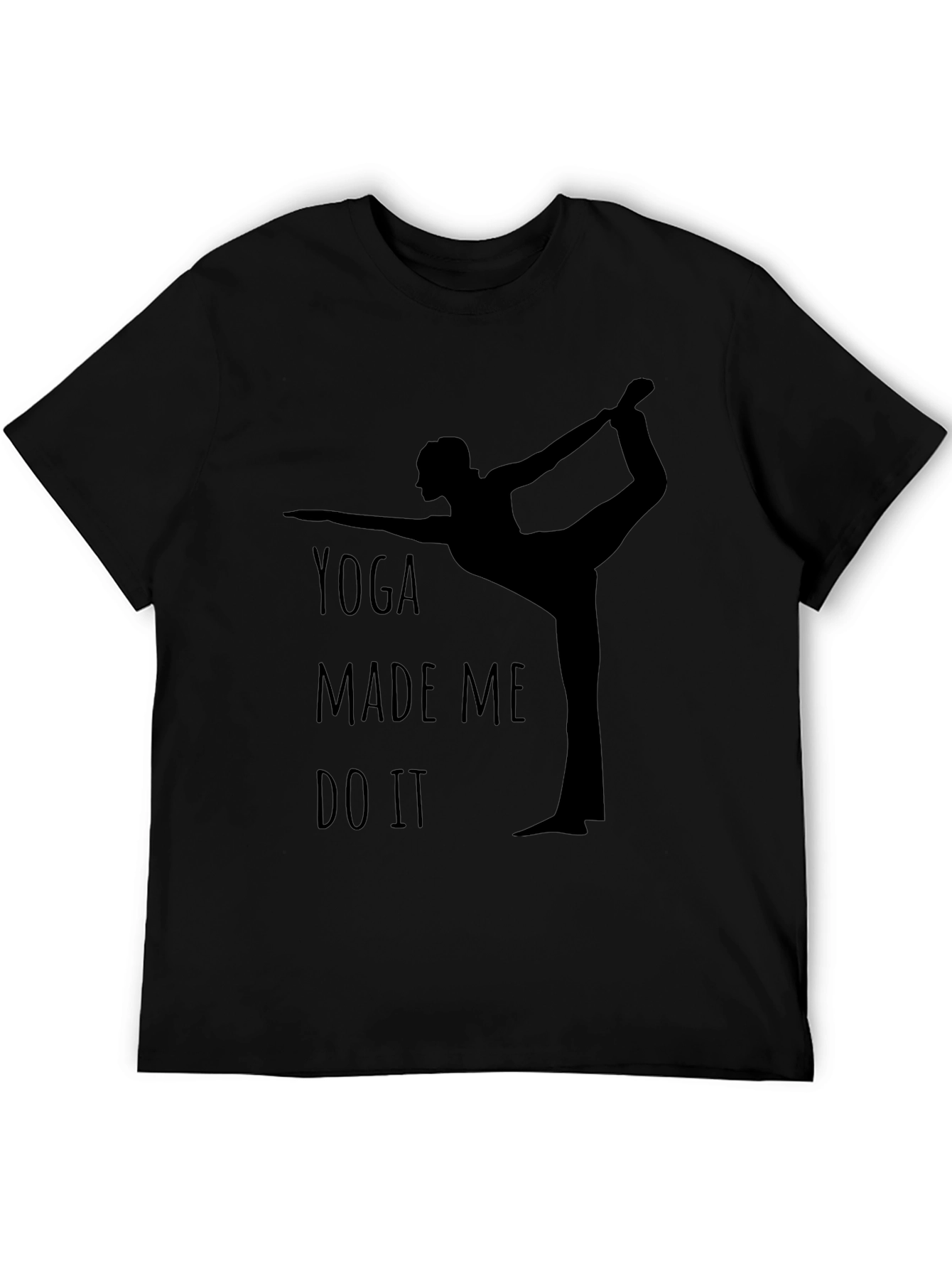 Black Yoga Made Me Do It - Graphic Tee view 5