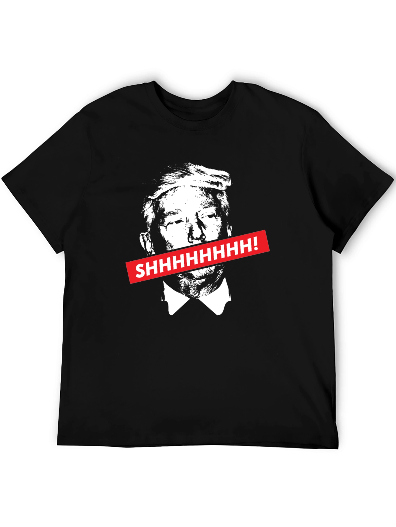 Black Trump SHHHHHH! Graphic Tee view 5