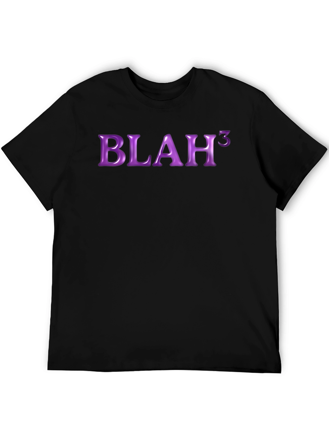 Black Blah Cubed Graphic Tee - Bold Statement T-Shirt view 5