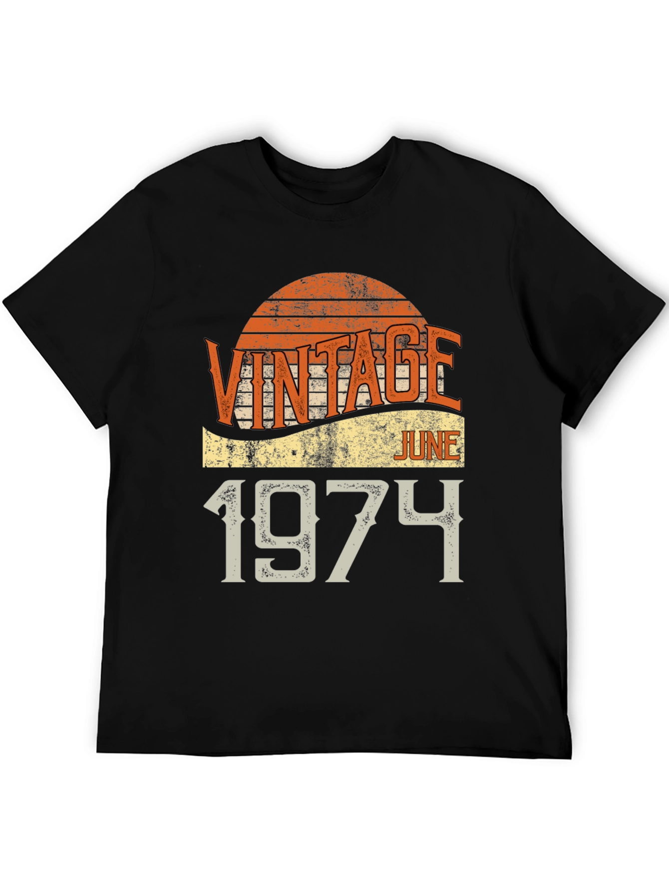 Black Vintage June 1974 T-Shirt view 5