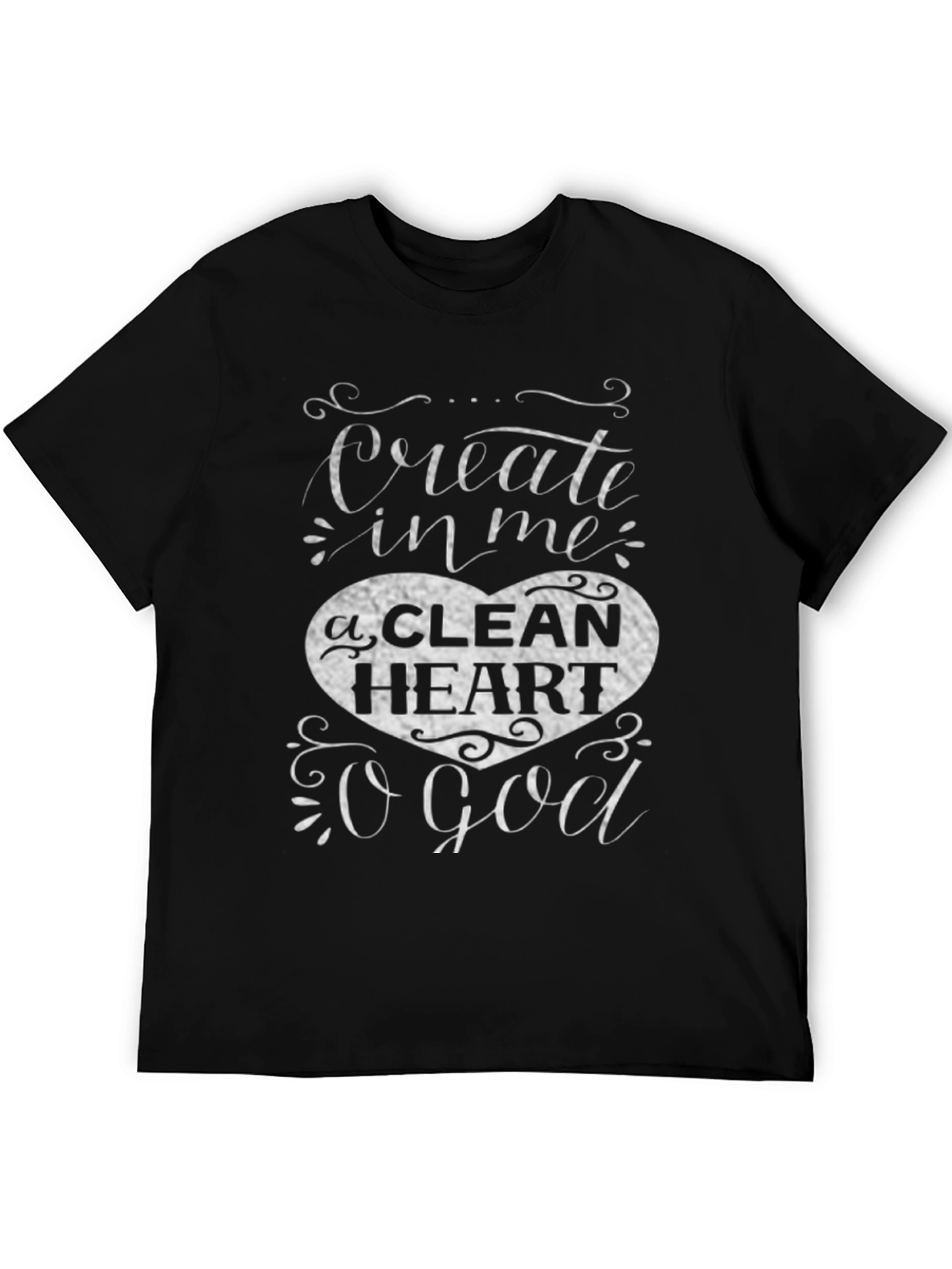Black Create in Me a Clean Heart T-Shirt view 5