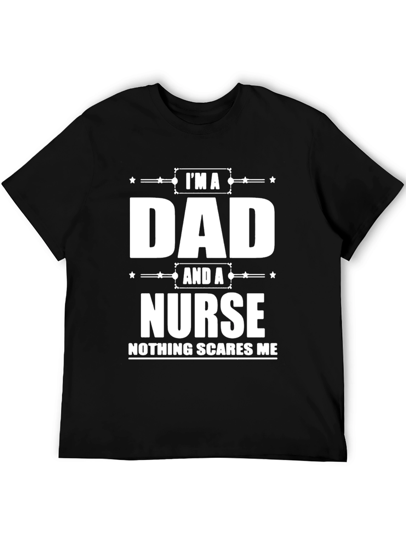 Black Dad and a Nurse Funny T-Shirt view 5
