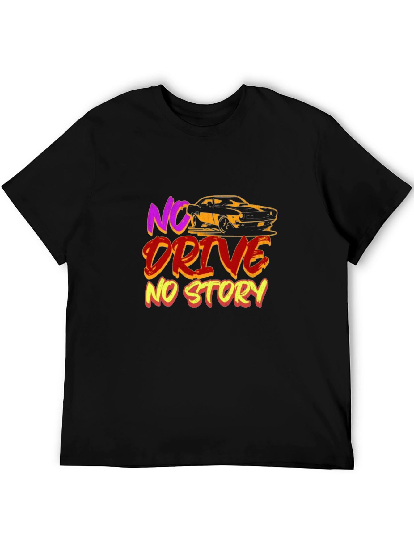 Black No Drive No Story Graphic T-Shirt view 5