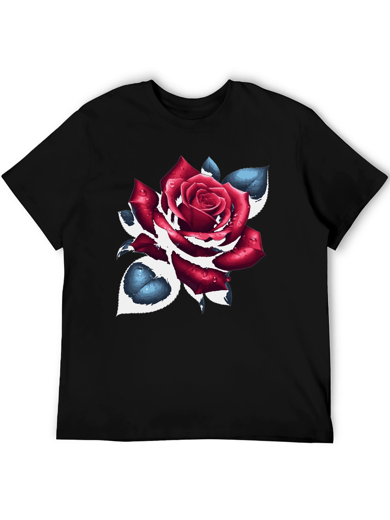 Black Rose Graphic Black T-Shirt view 5