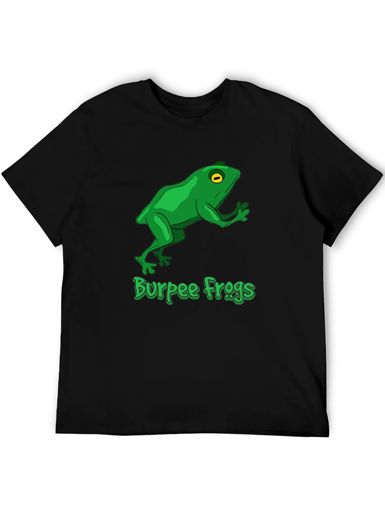 Black Burpee Frogs Graphic Tee - Black Cotton T-Shirt view 5