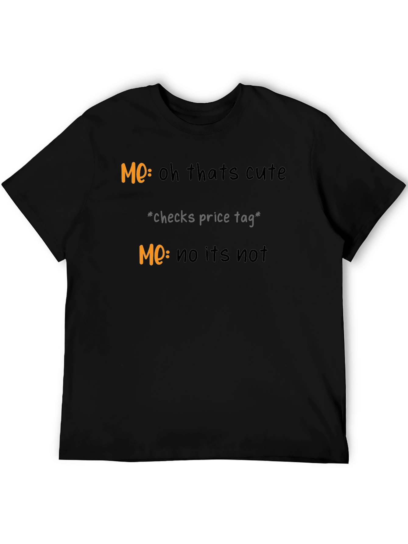 Black Funny Sarcastic Graphic T-Shirt view 5