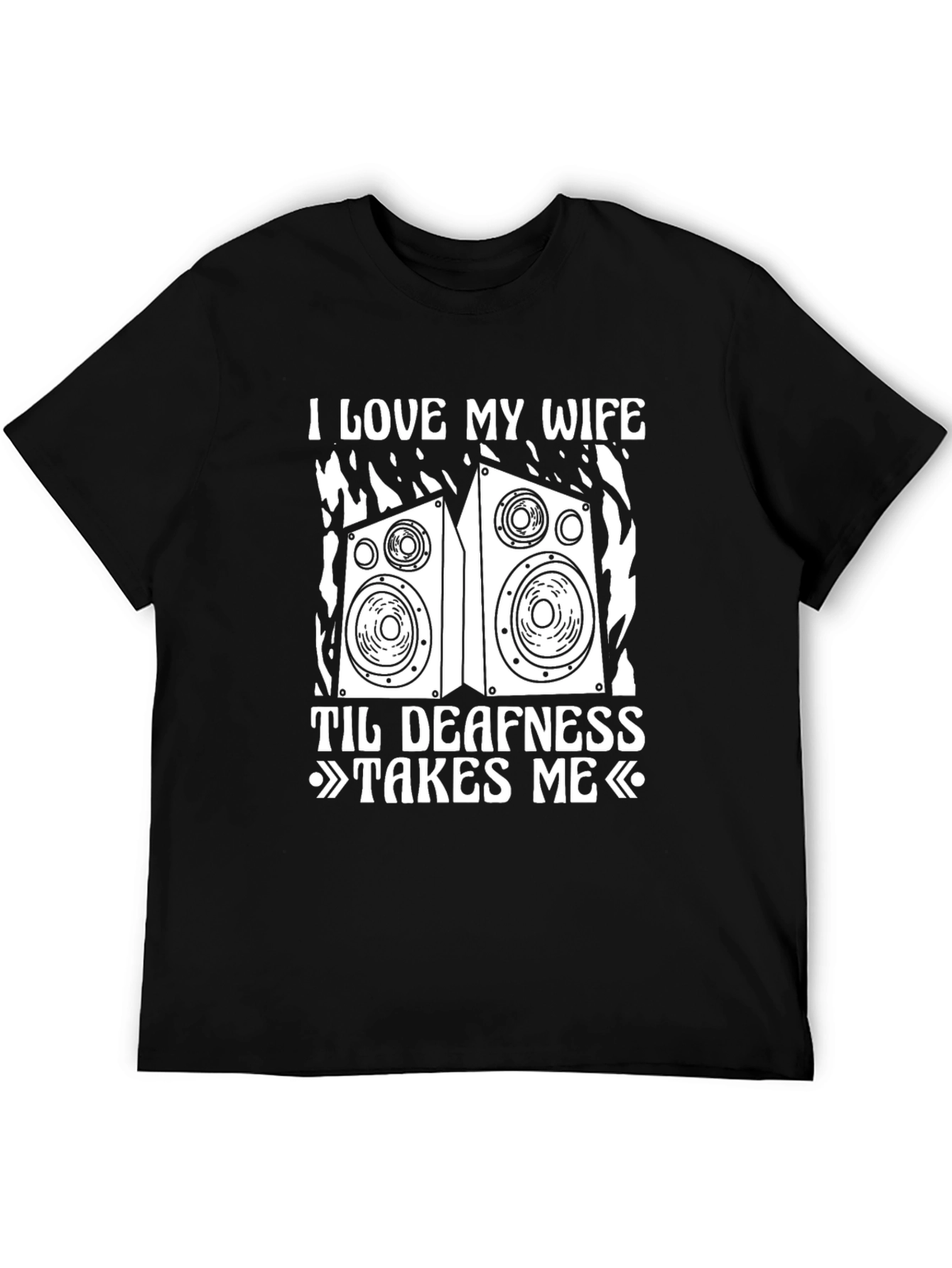 Black I Love My Wife T-Shirt, Loud Music Tee view 5