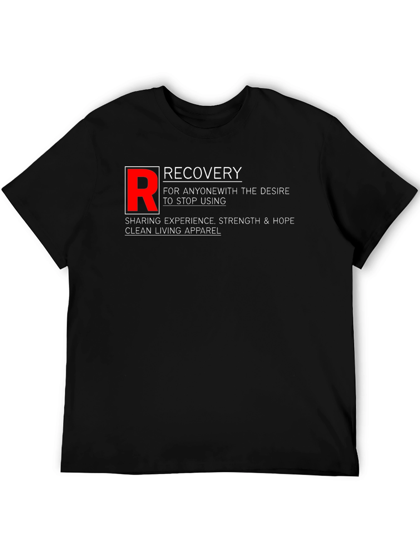 Black Recovery T-Shirt - Clean Living Apparel view 5