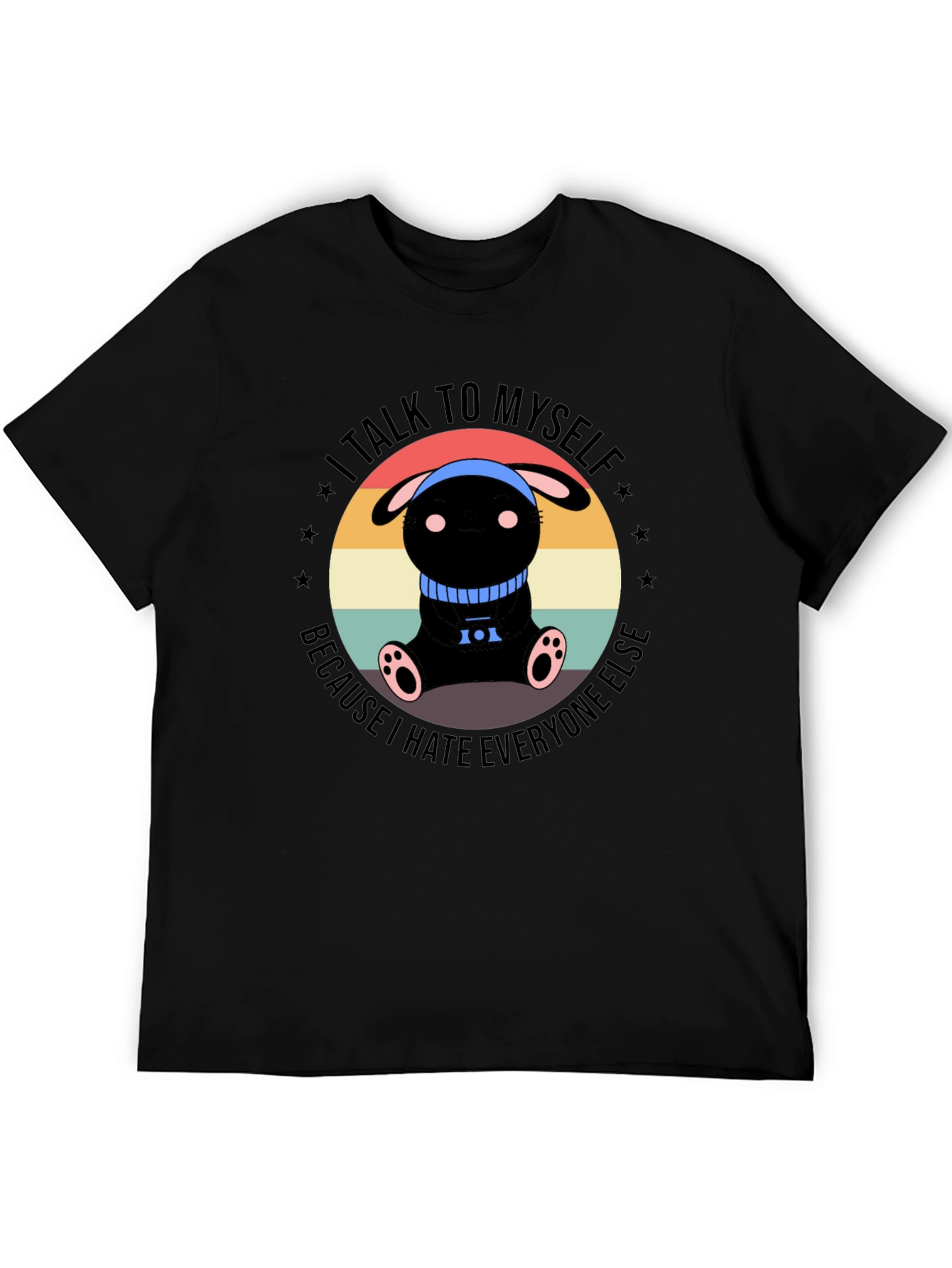 Black I Talk To Myself Graphic Tee view 5