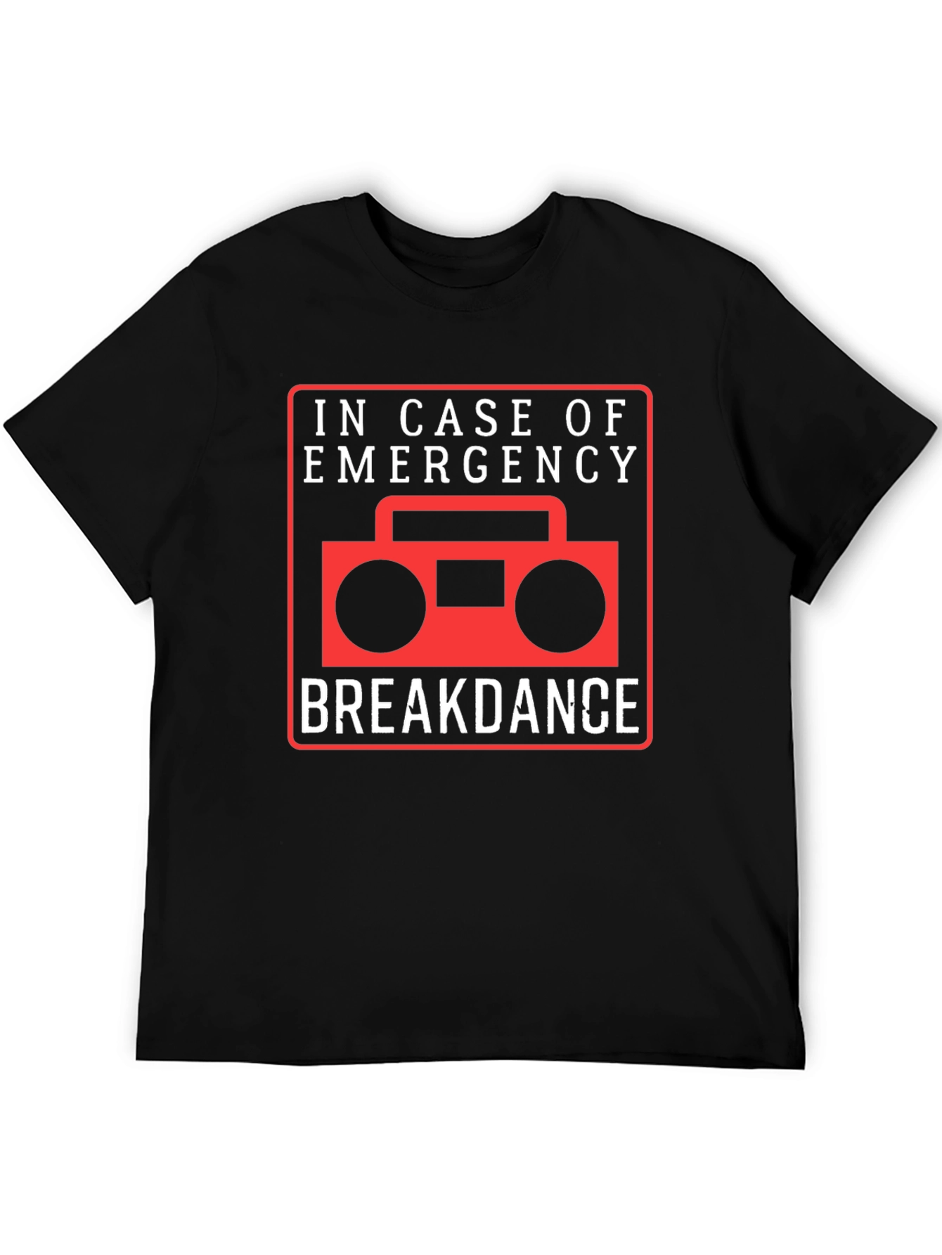 Black Breakdance Emergency T-Shirt - Funny Music & Dance Tee view 5