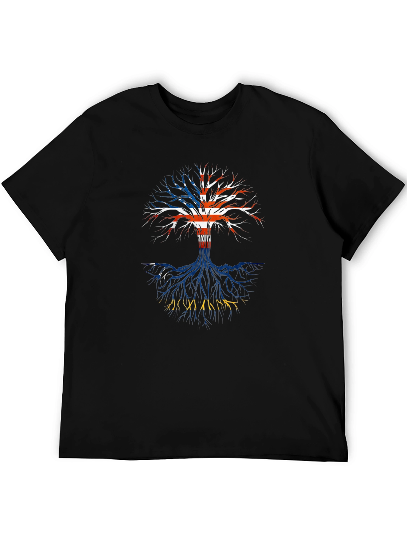 Black Patriotic Tree Graphic Tee view 5