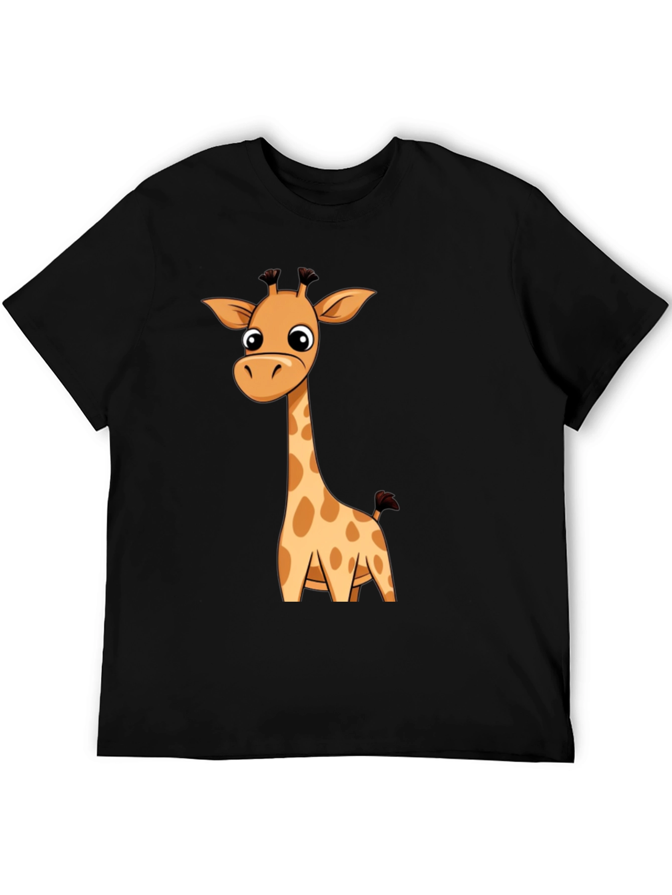Black Giraffe Graphic Print T-Shirt view 5