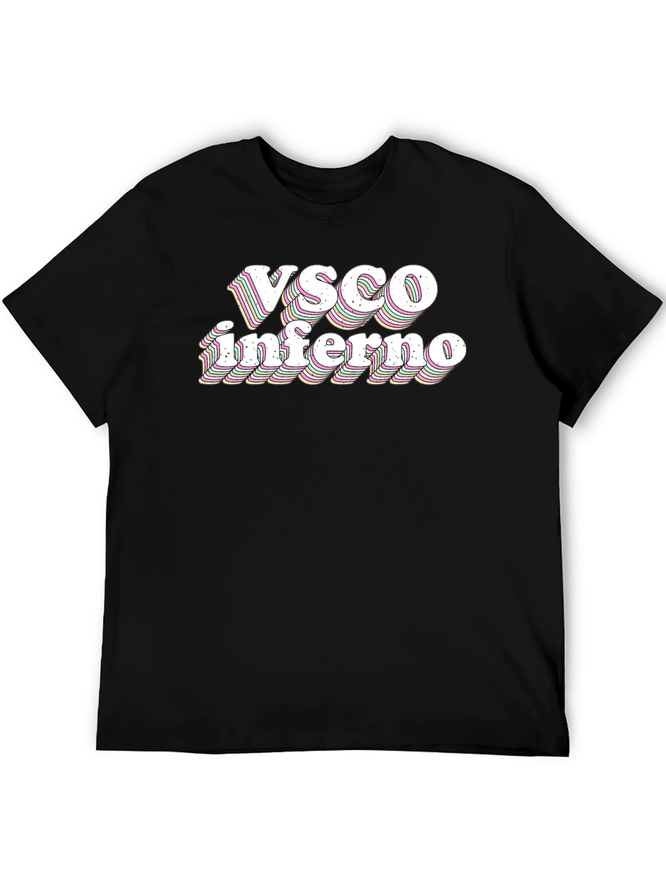 Black VSCO Inferno Graphic T-Shirt - Retro Style Tee view 5