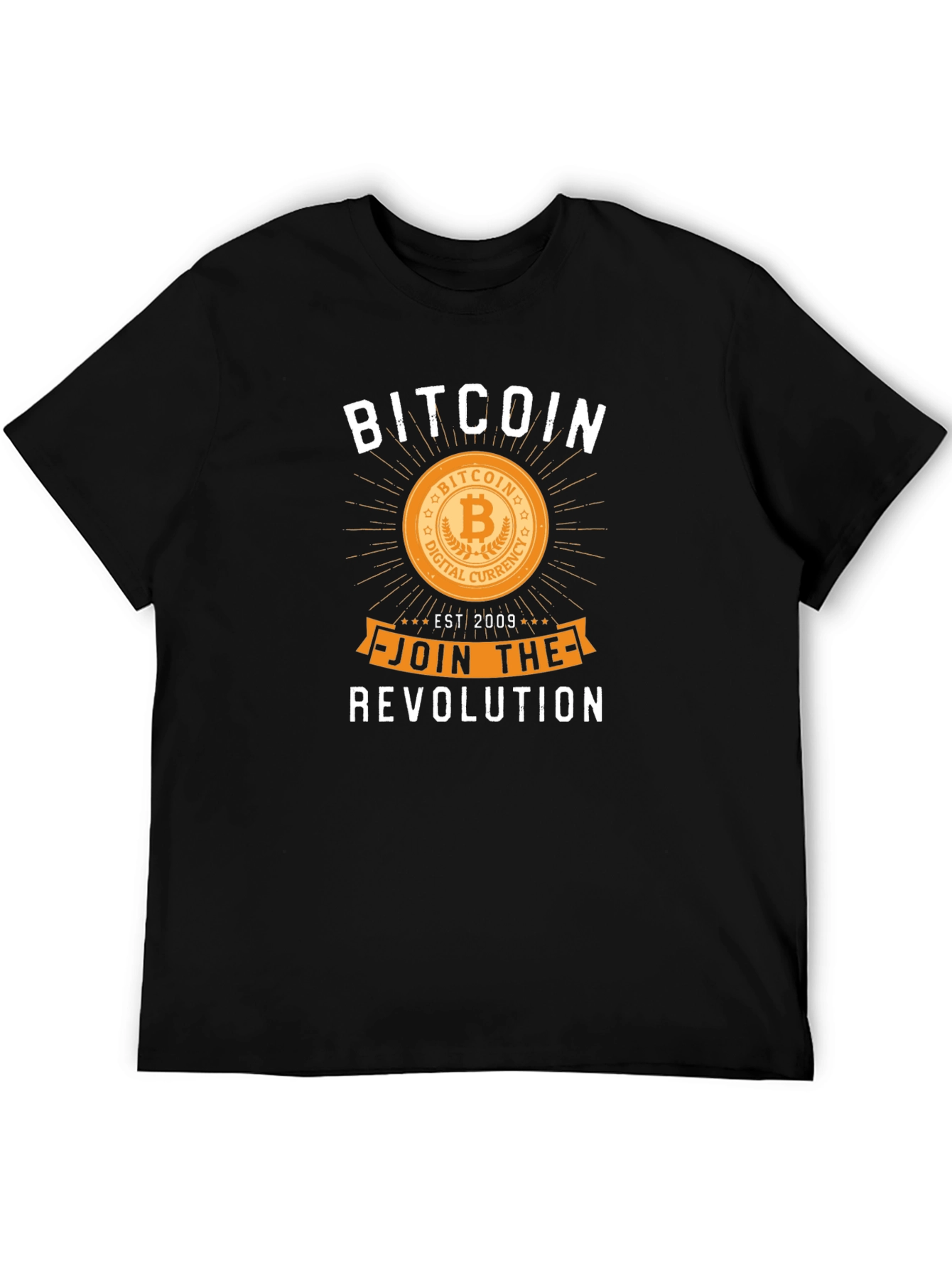 Black Bitcoin Revolution T-Shirt Crypto Investor Tee view 5