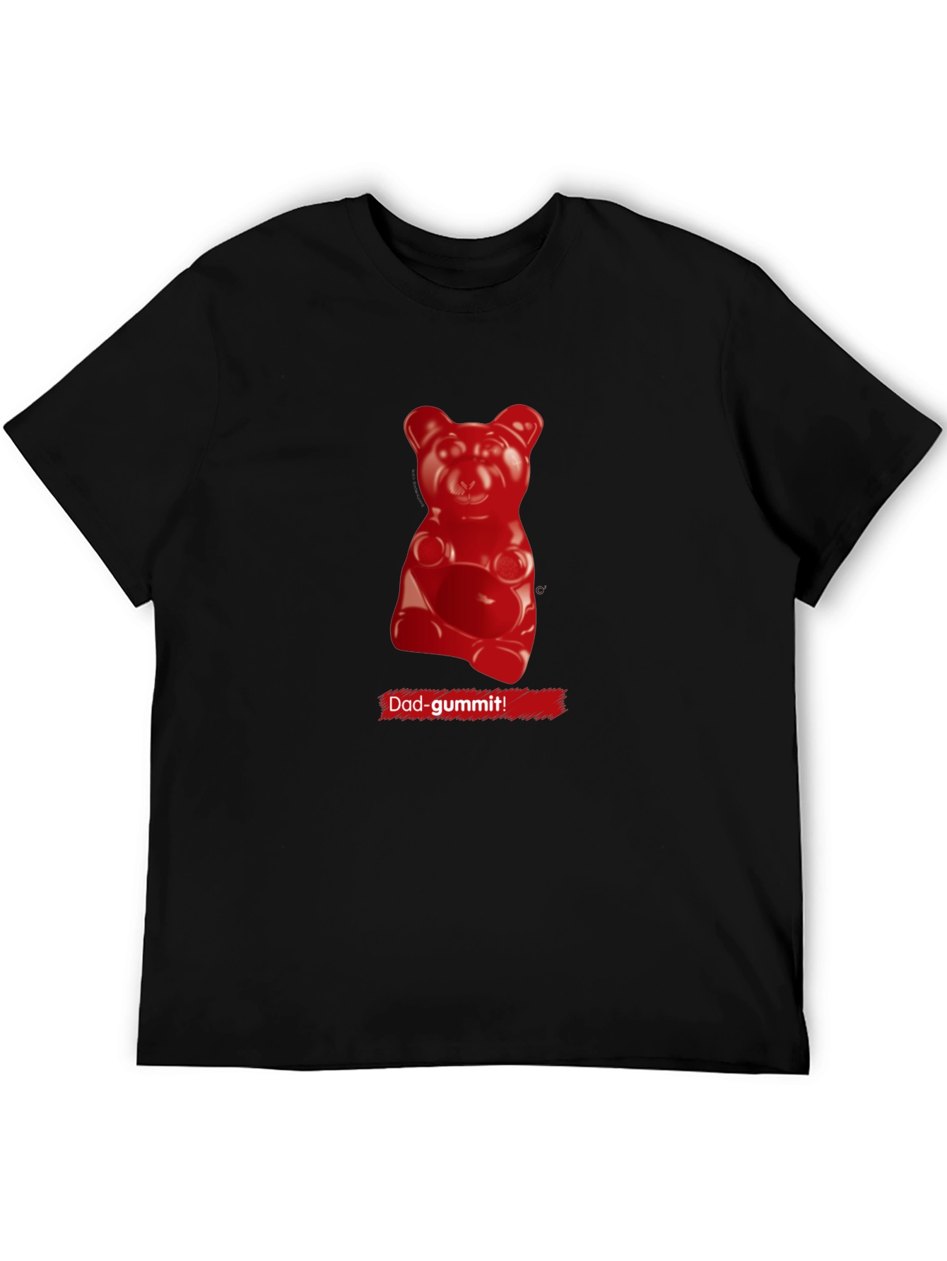 Black Dad-gummit Gummy Bear T-Shirt view 5